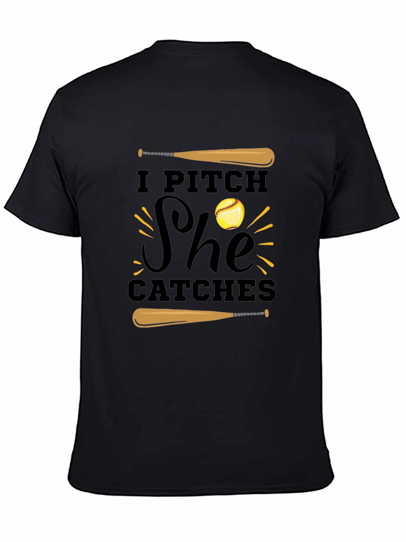I Pitch She Catches Graphic T-Shirt