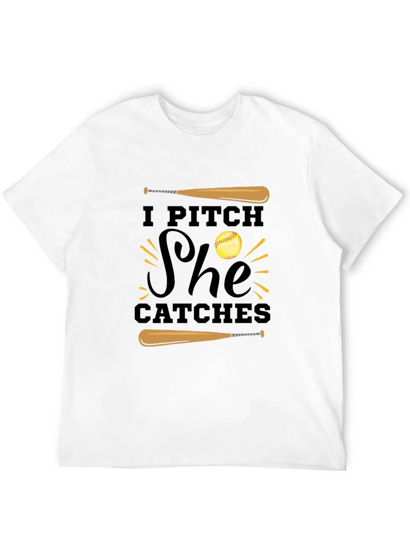 I Pitch She Catches Graphic T-Shirt