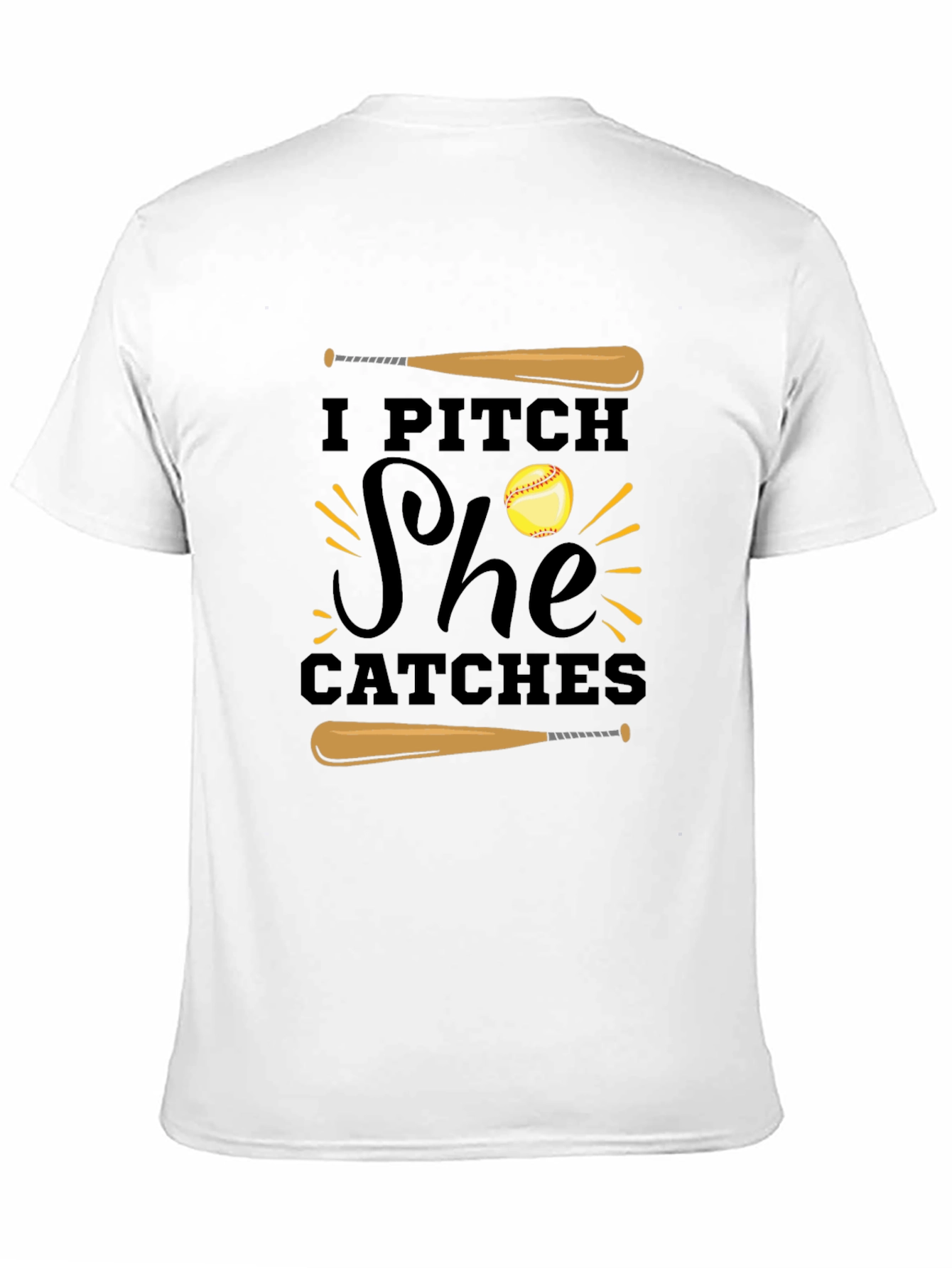 I Pitch She Catches Graphic T-Shirt