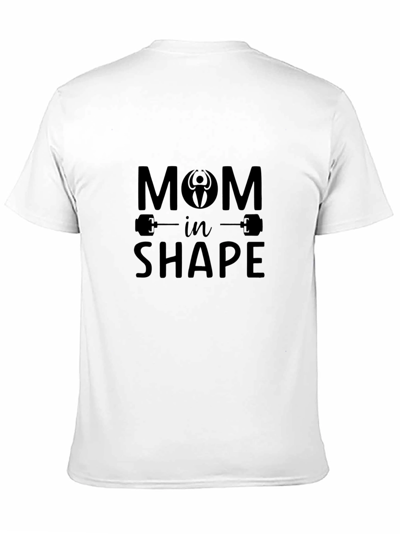 Mom in Shape Black Graphic T-Shirt Fitness Gym Tee