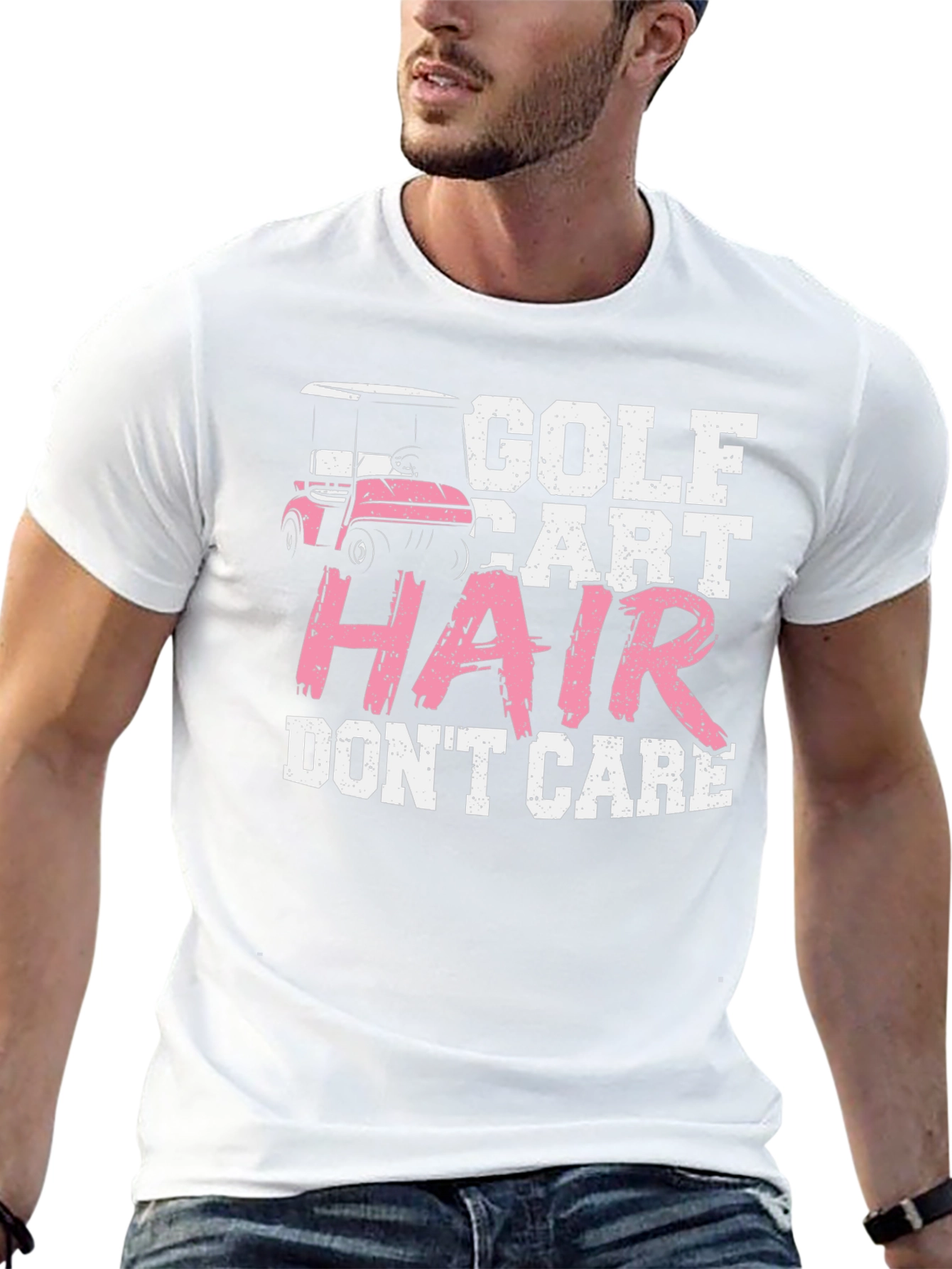 Golf Cart Hair Dont Care Tee