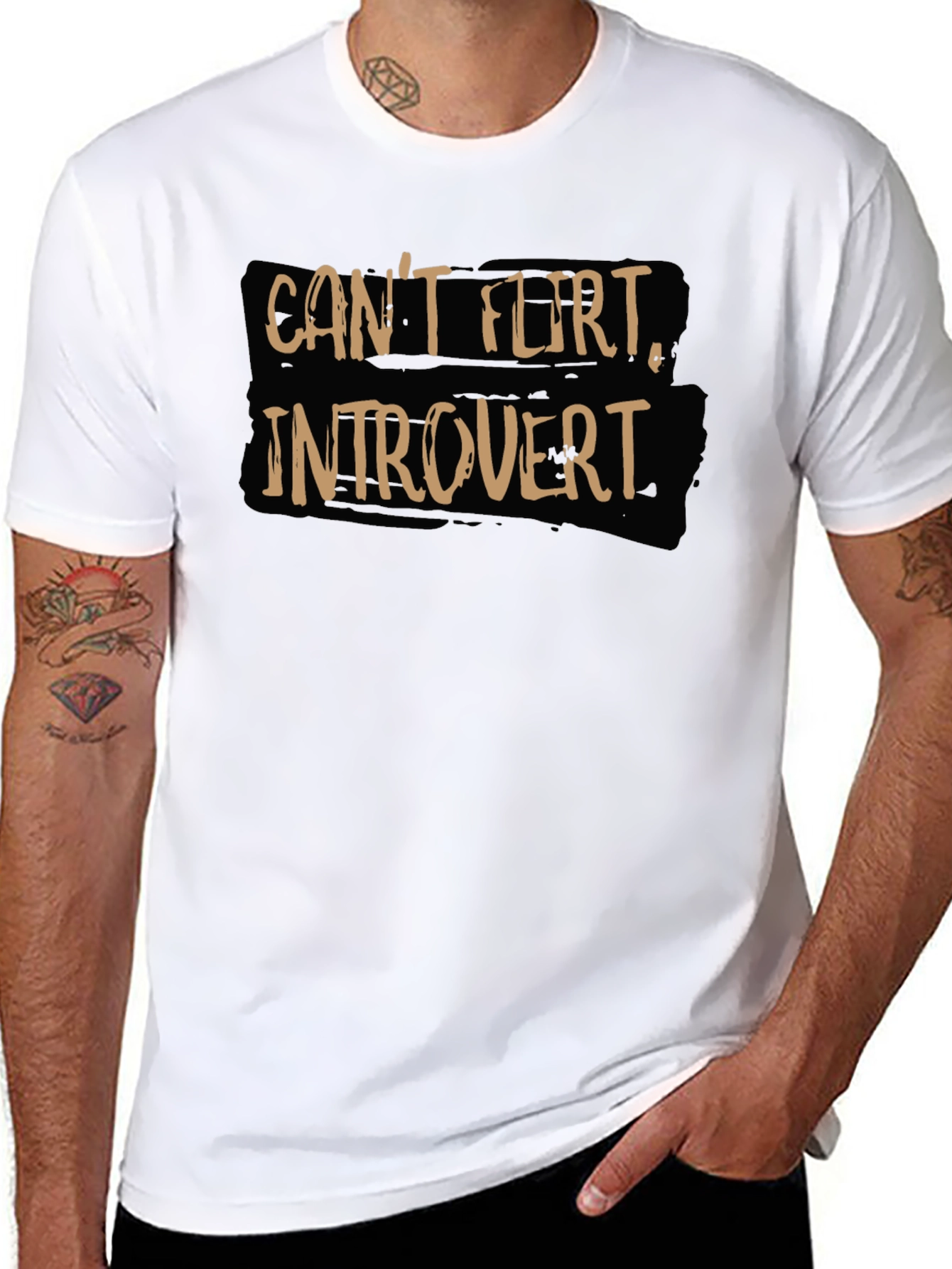 Introvert T-Shirt - Cant Flirt Slogan