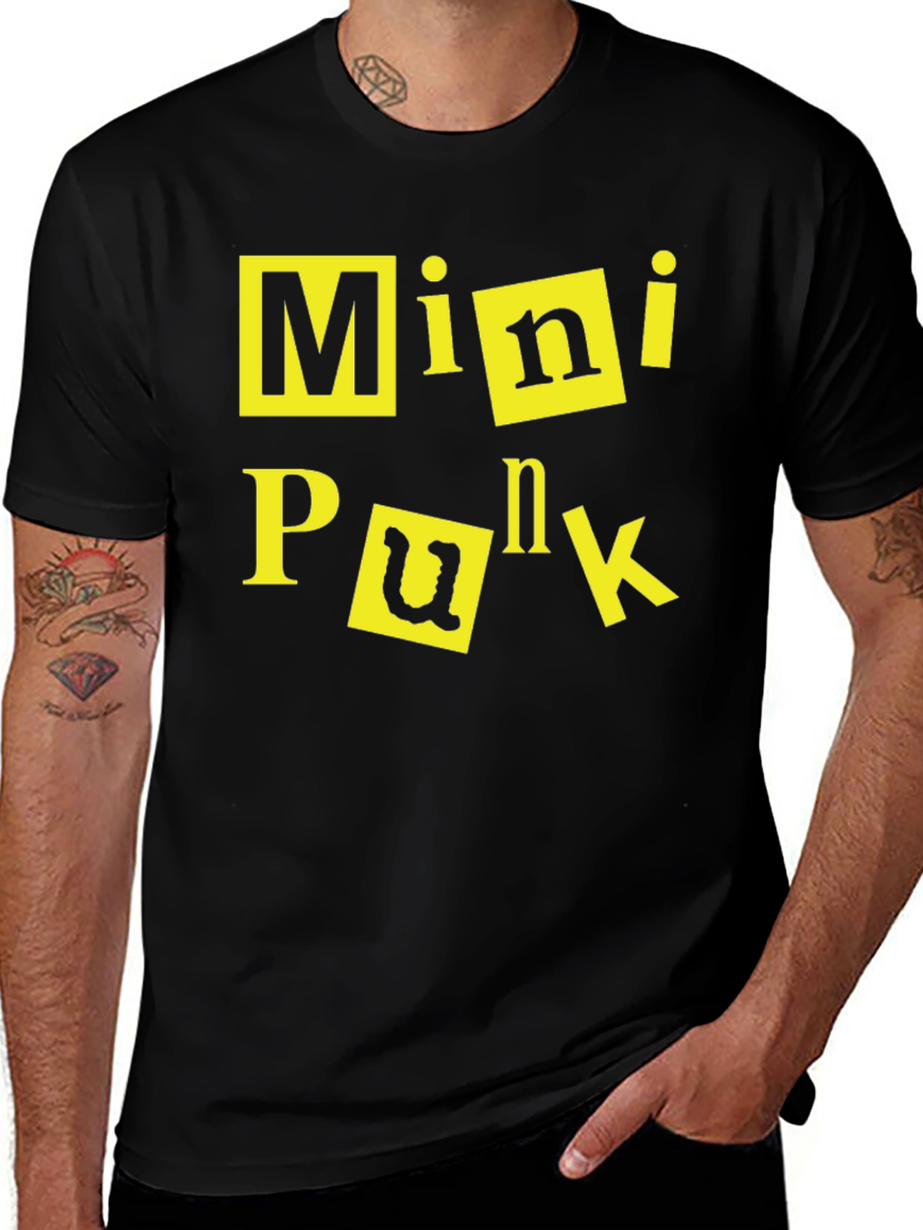Mini Punk Graphic Tee - Black