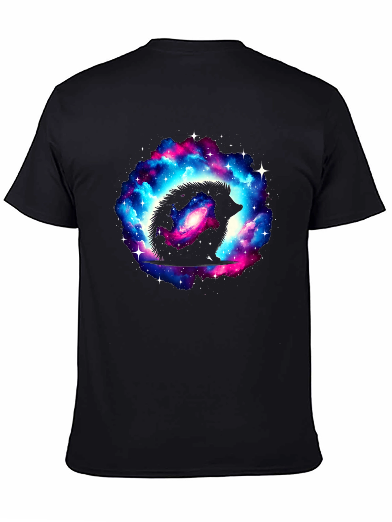 Galaxy Hedgehog Black T-Shirt