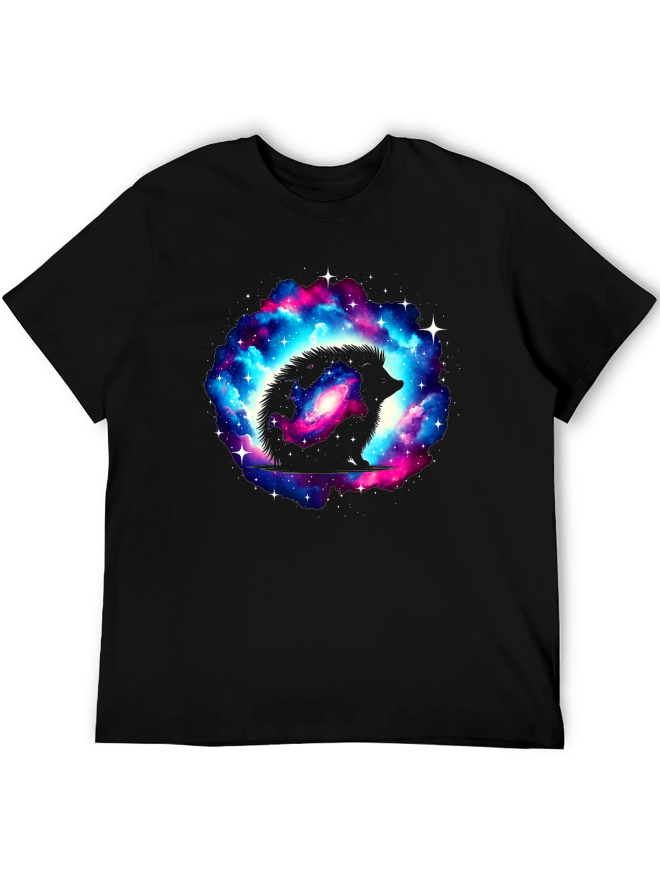 Galaxy Hedgehog Black T-Shirt