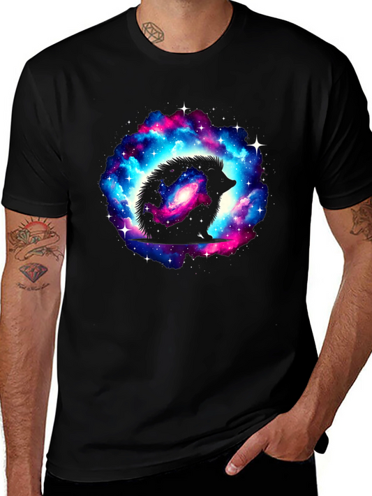 Galaxy Hedgehog Black T-Shirt