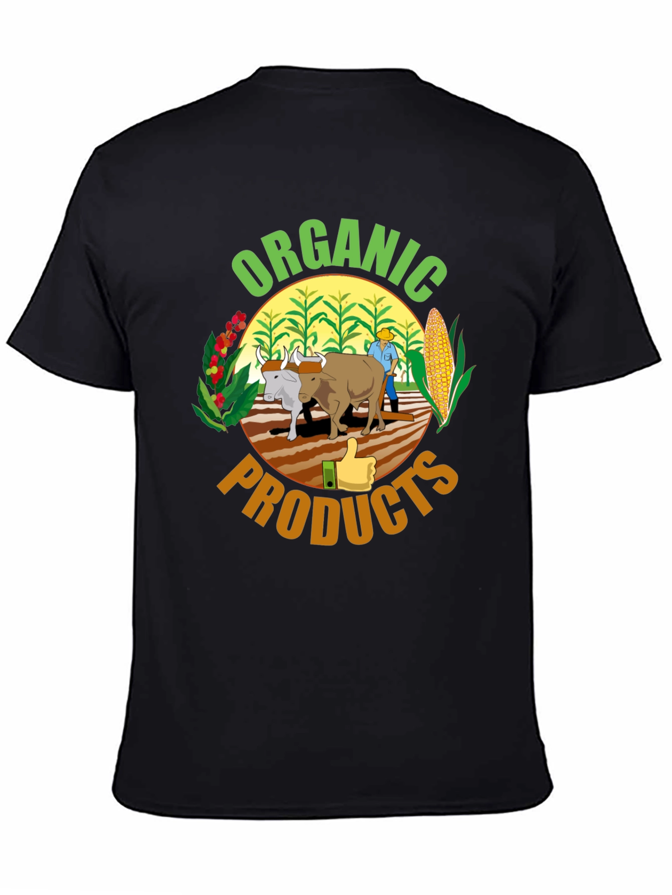 Organic Farm T-Shirt - Black Graphic Tee