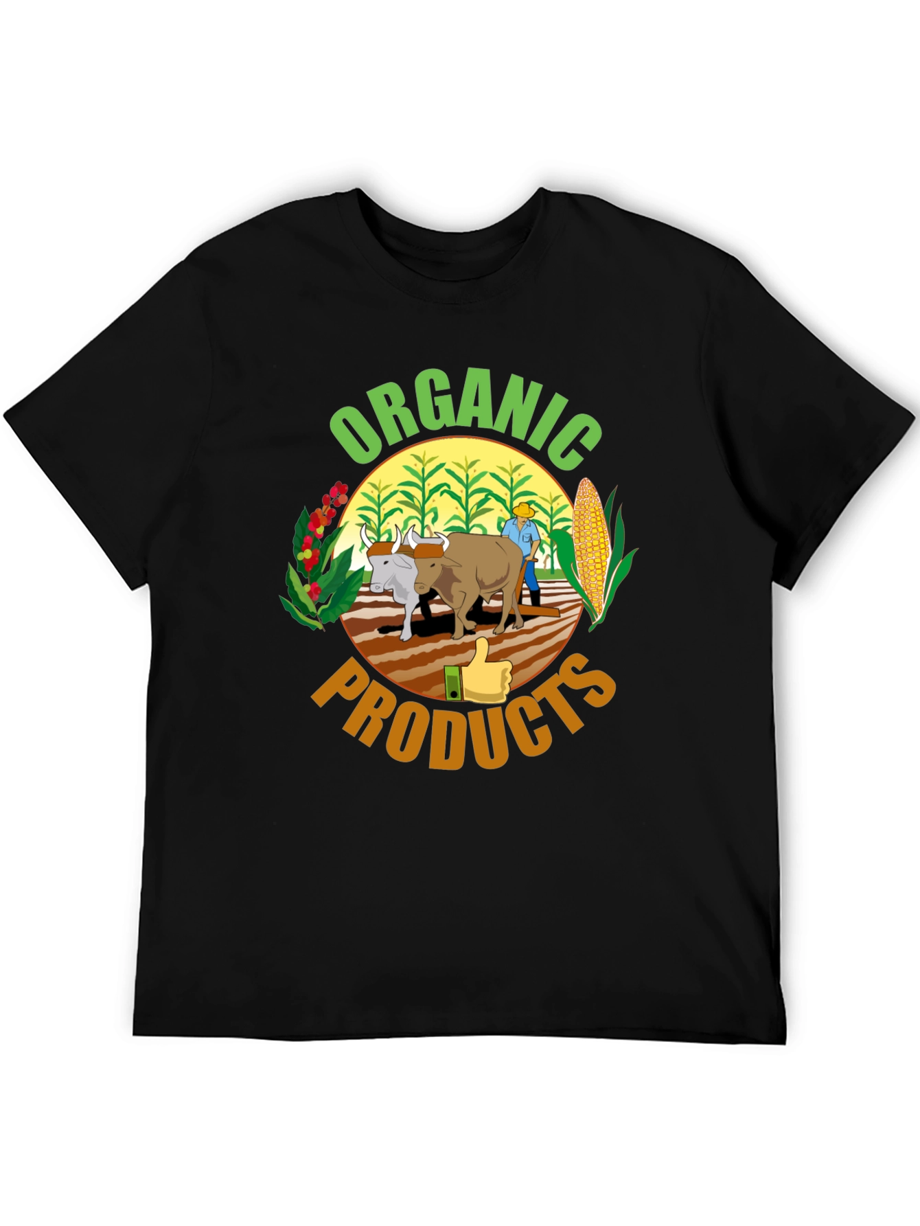 Organic Farm T-Shirt - Black Graphic Tee