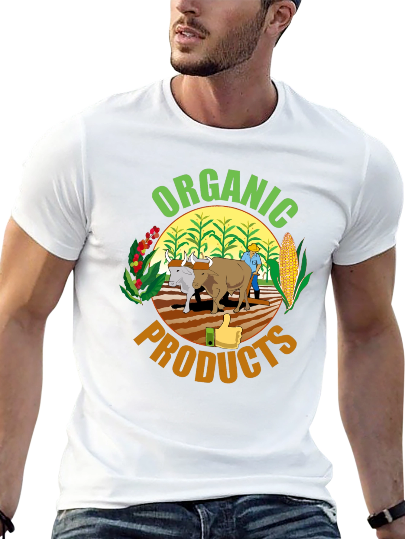 Organic Farm T-Shirt - Black Graphic Tee