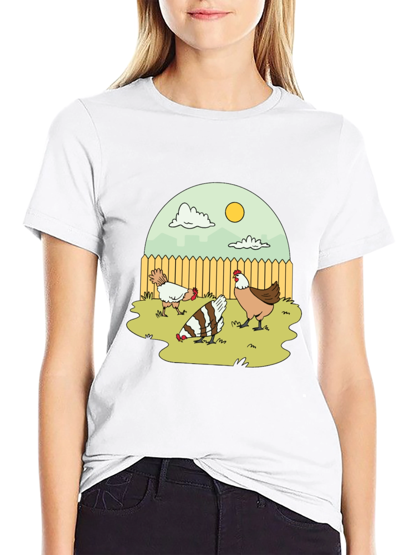 Funny Chicken Yard T-Shirt