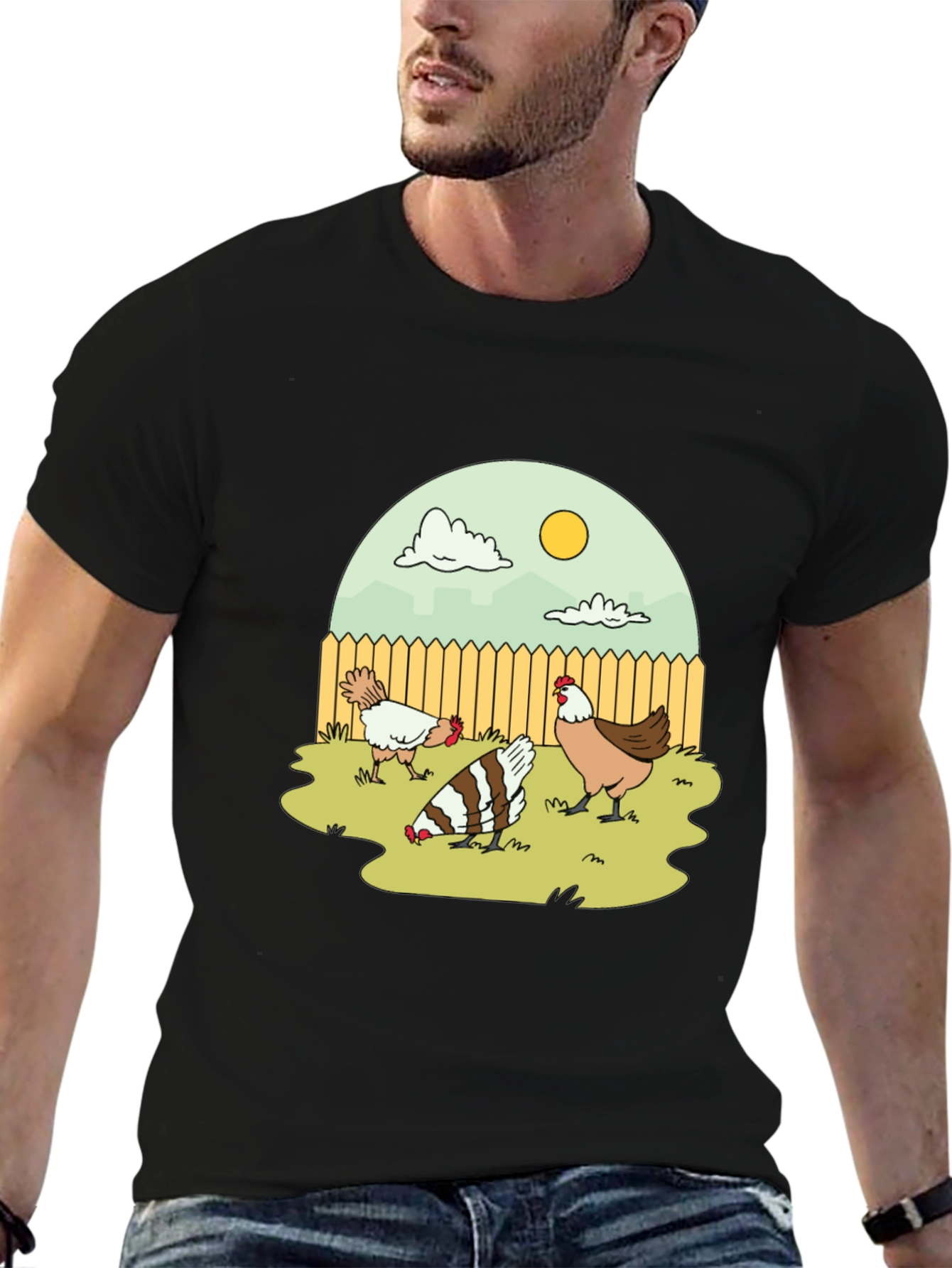 Funny Chicken Yard T-Shirt