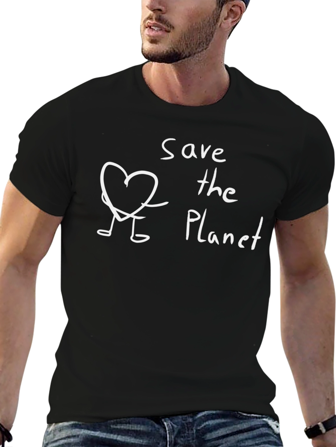 Save the Planet Black Graphic Tee