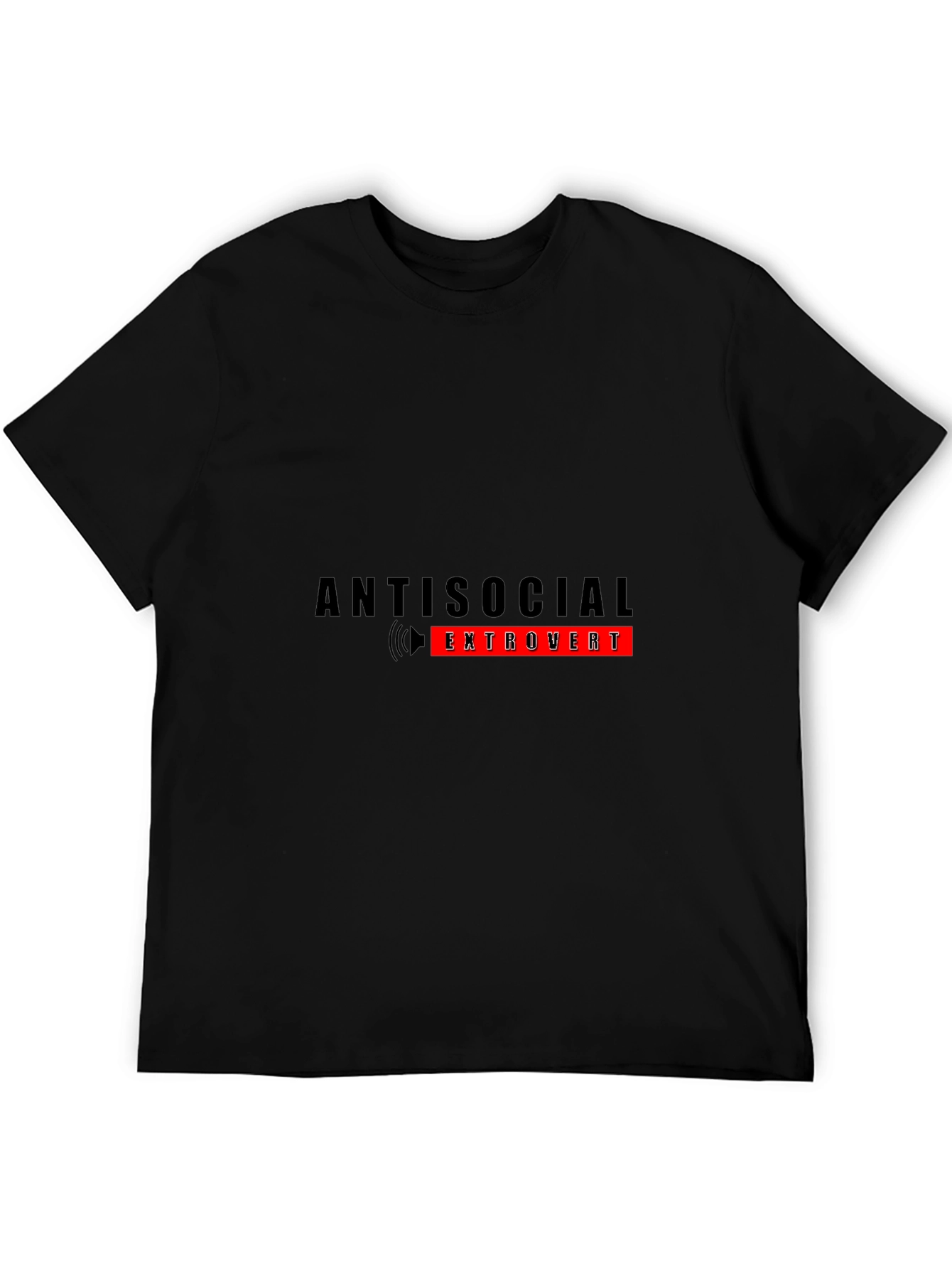 Antisocial Extrovert Graphic Tee - Black