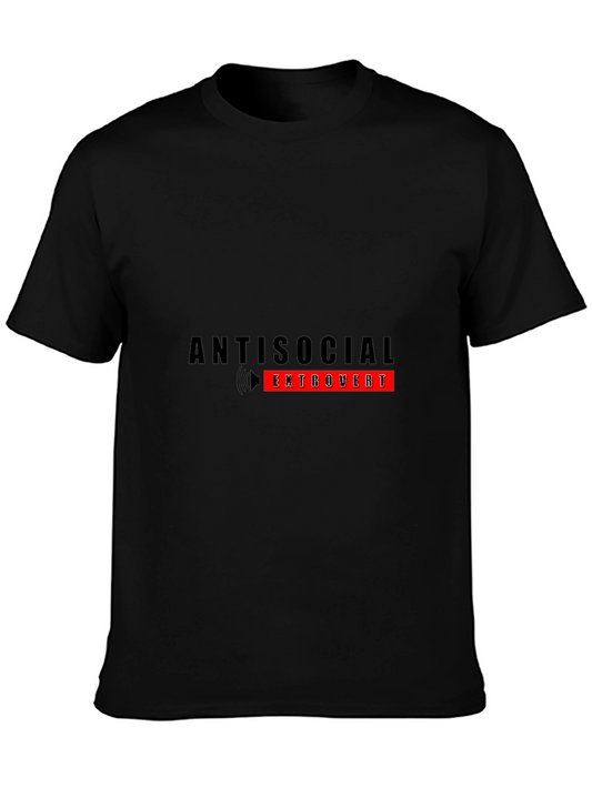 Antisocial Extrovert Graphic Tee - Black
