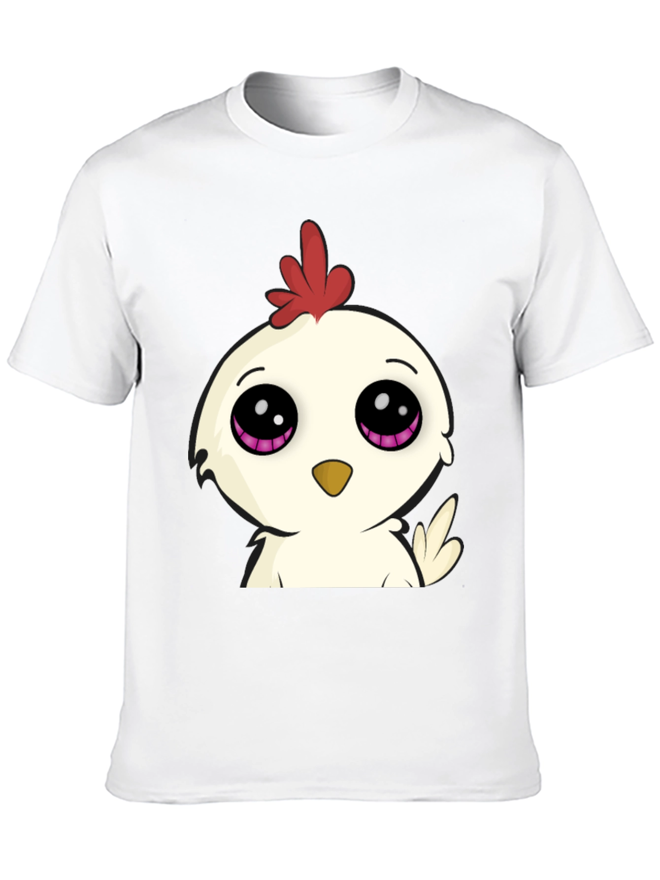 Cute Cartoon Chicken Graphic T-Shirt