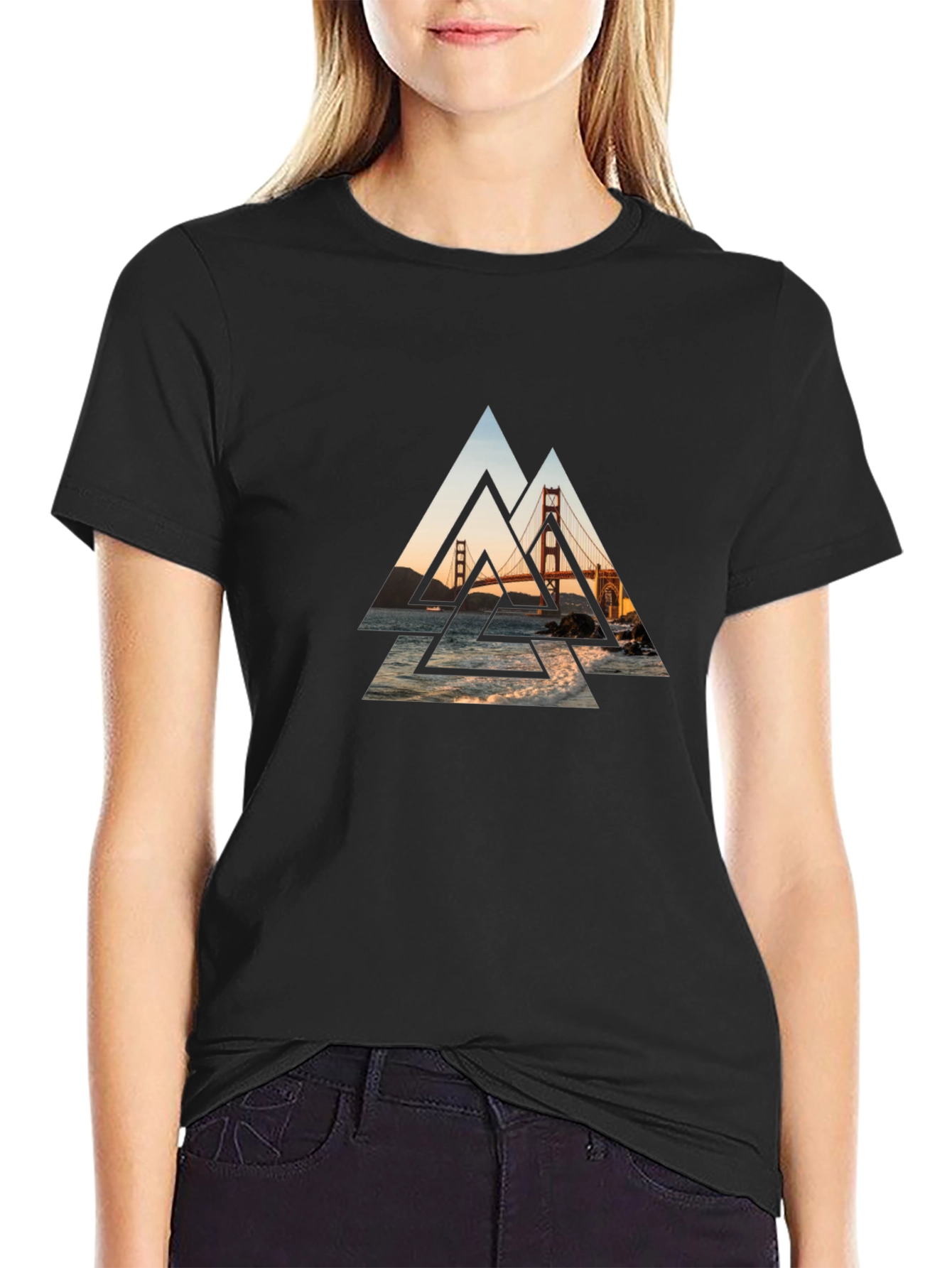 Golden Gate Bridge Graphic Tee - Black