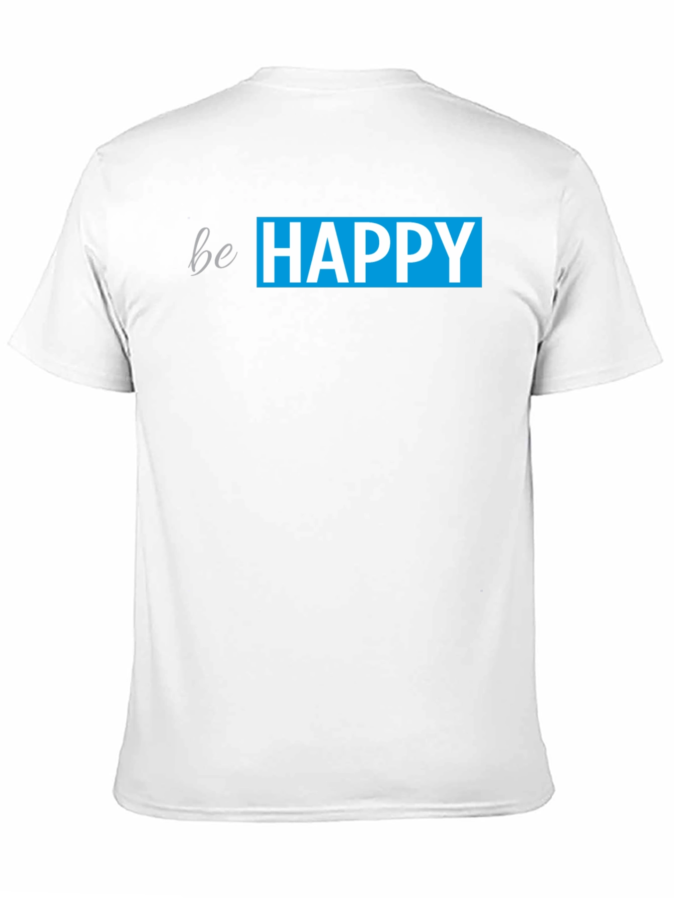 Be Happy Black T-Shirt - Positive Vibes Apparel