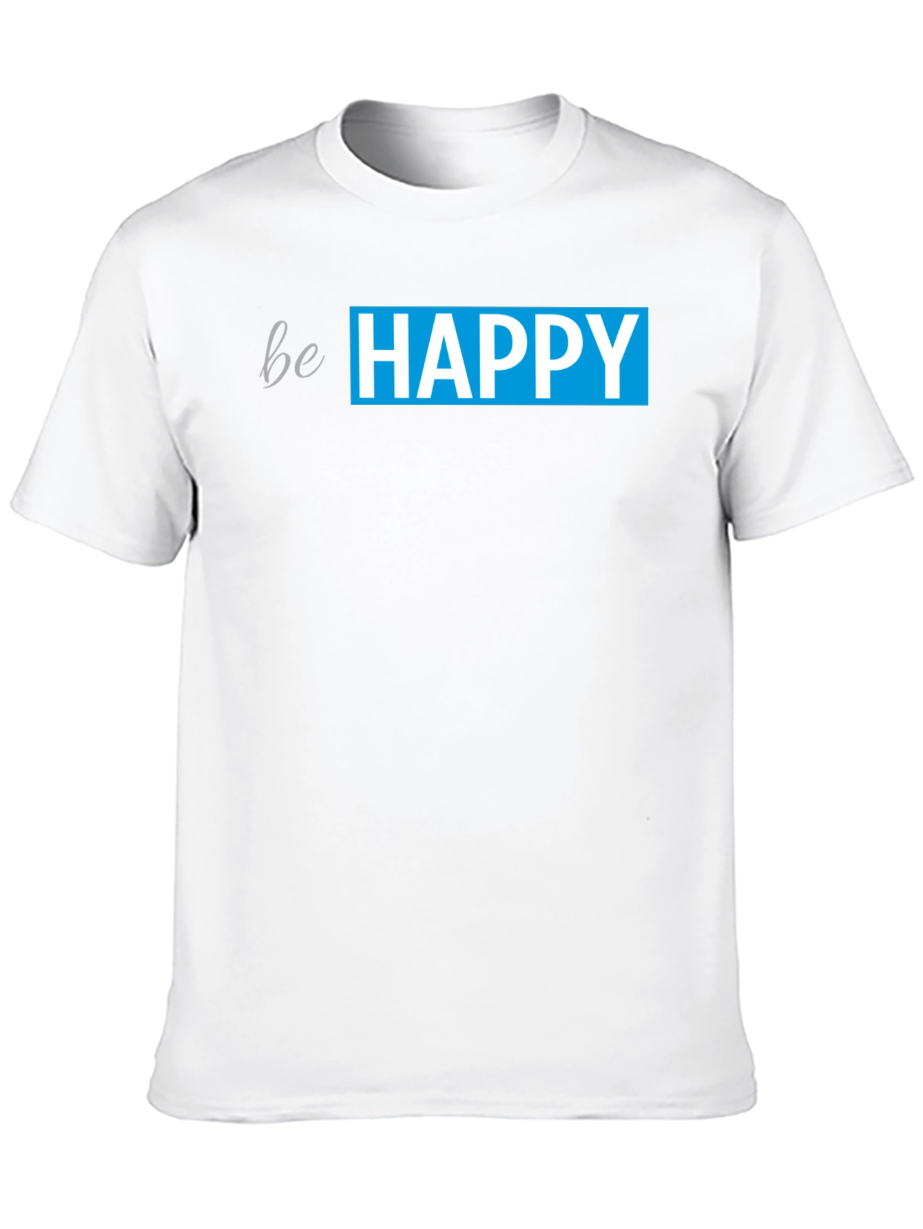 Be Happy Black T-Shirt - Positive Vibes Apparel
