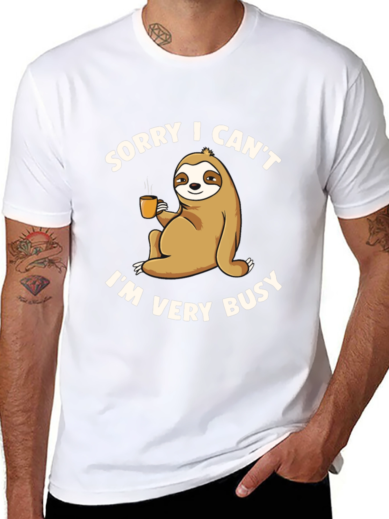 Sorry I Cant Im Very Busy Sloth T-Shirt