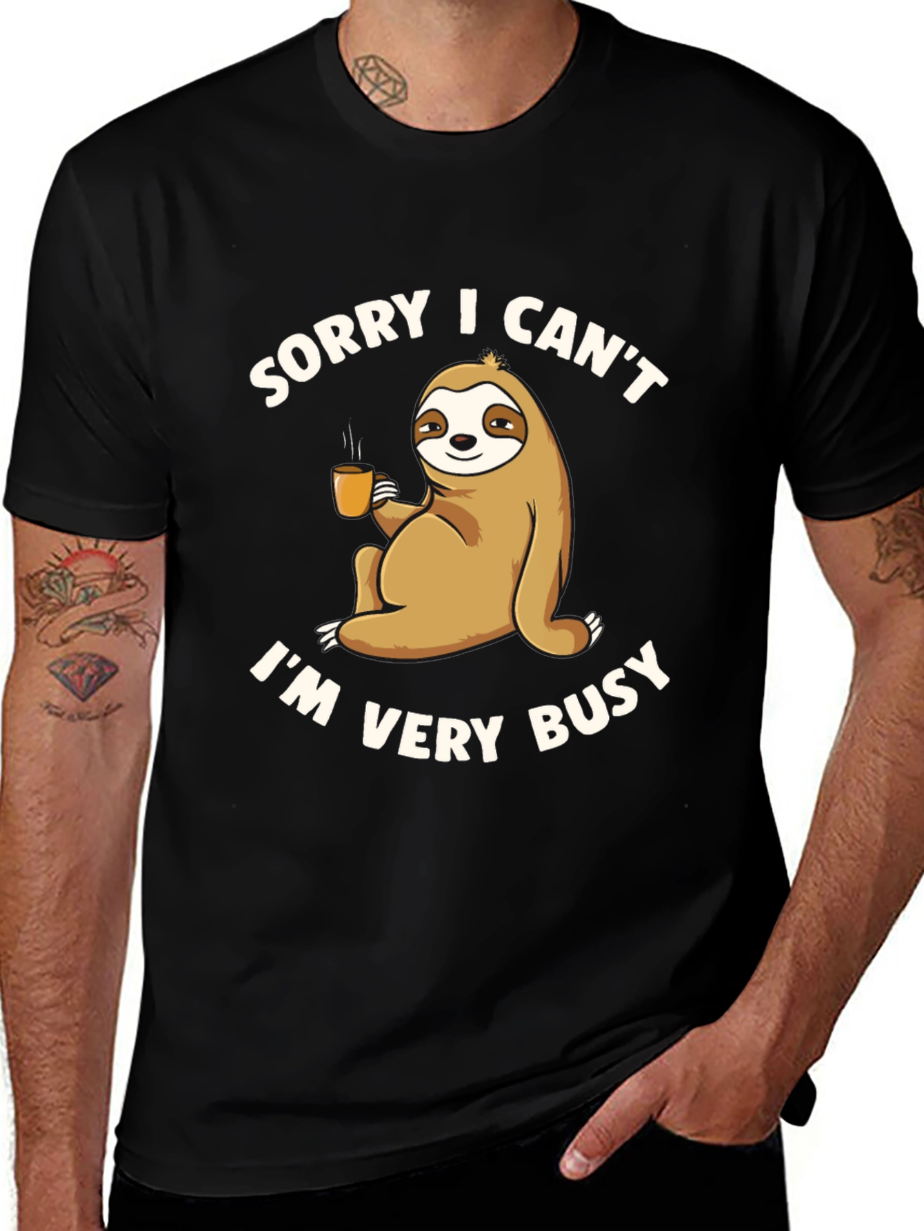 Sorry I Cant Im Very Busy Sloth T-Shirt