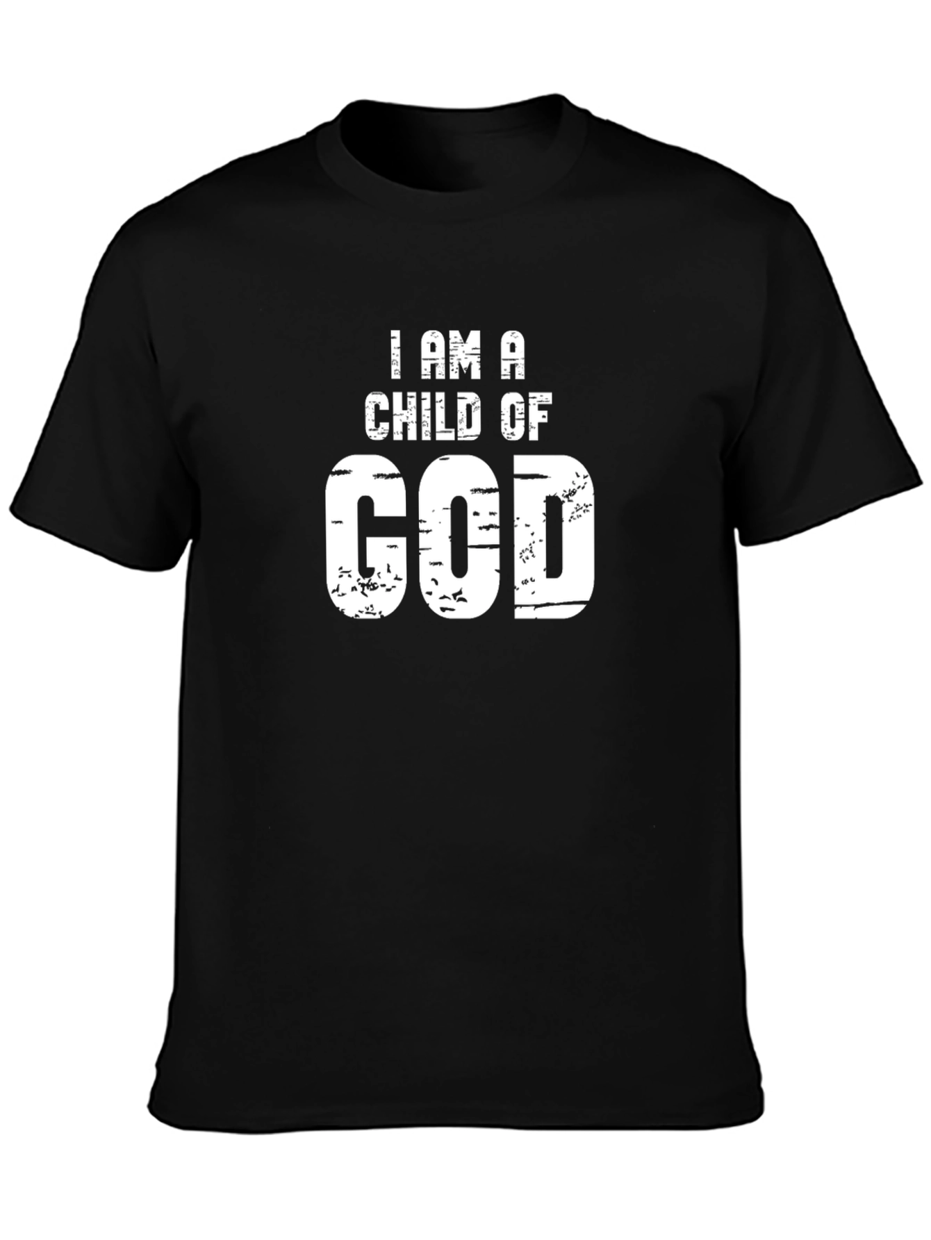 I Am A Child of God Christian T-Shirt Black