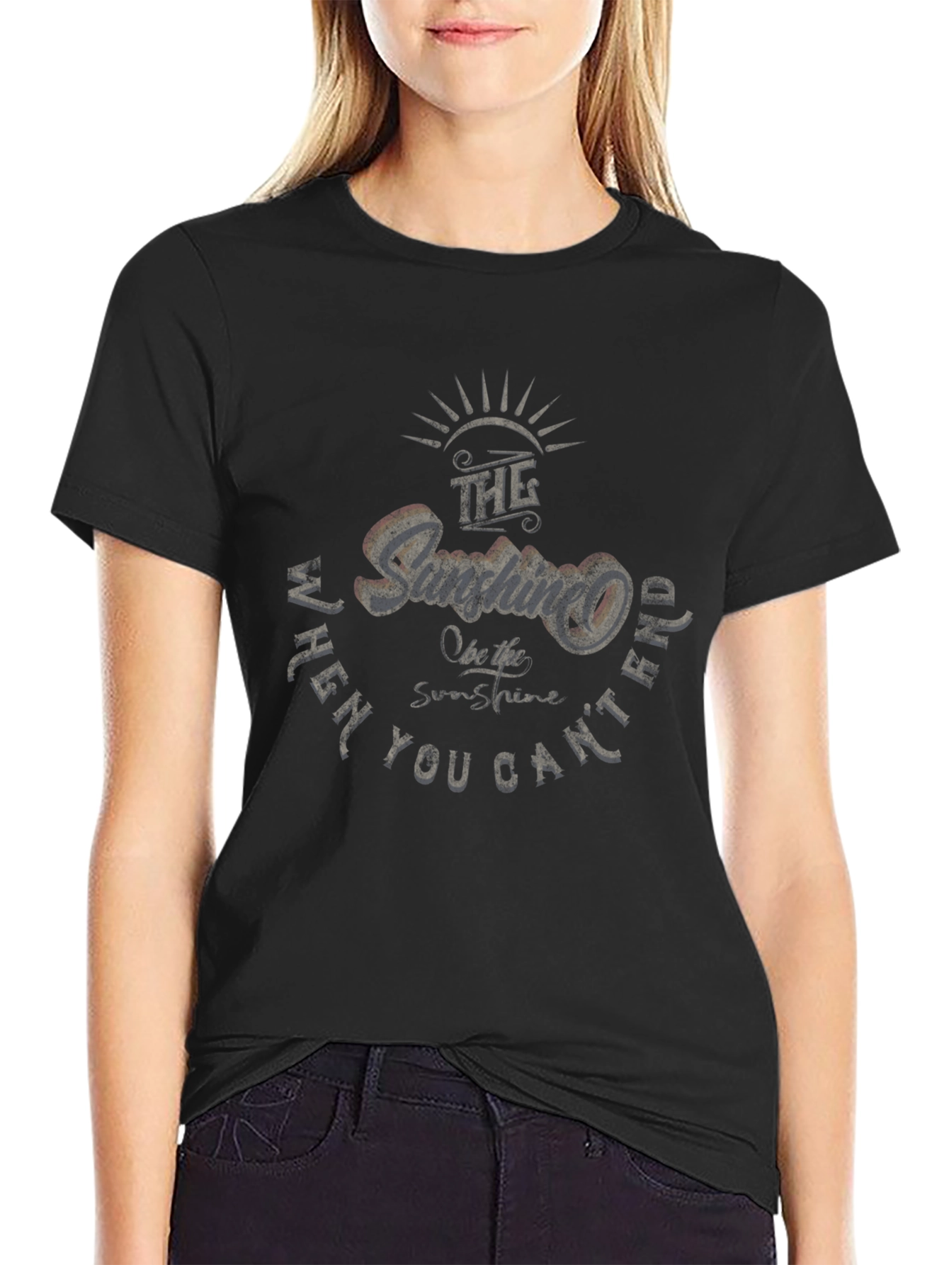 Sunshine Graphic Black T-Shirt