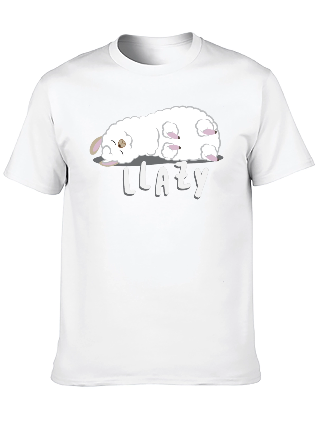 Llazy Llama Black T-Shirt - Cute Cartoon Graphic Tee