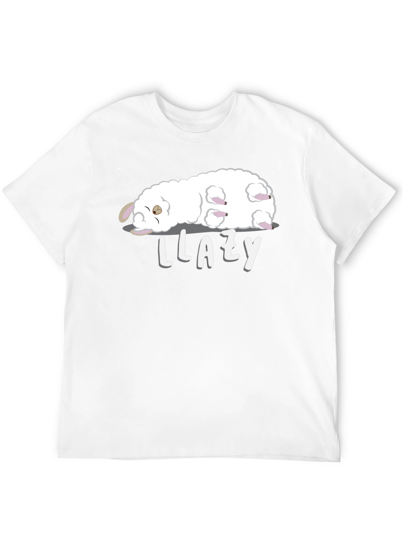 Llazy Llama Black T-Shirt - Cute Cartoon Graphic Tee