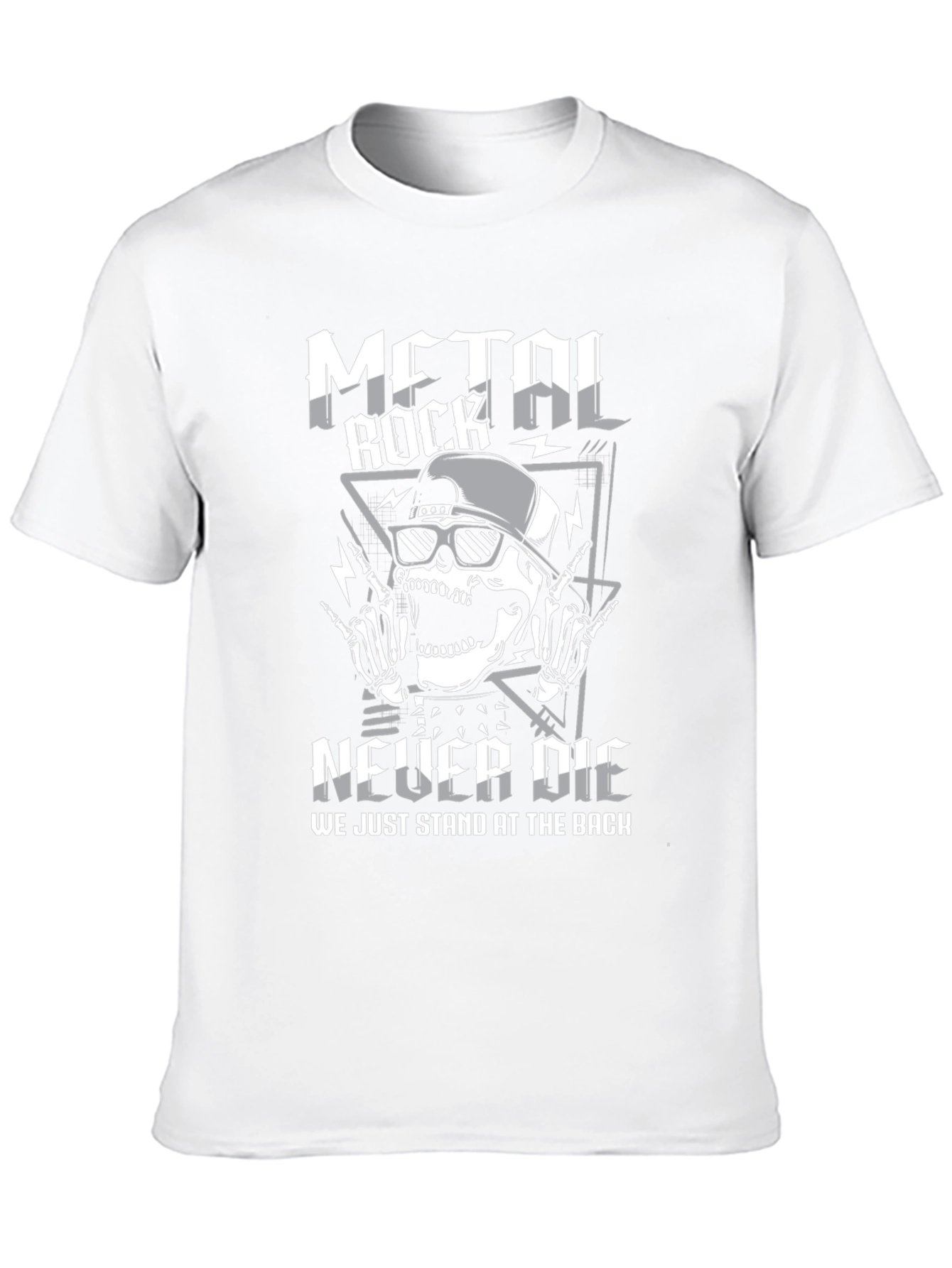 Metal Rock Never Die Graphic T-Shirt