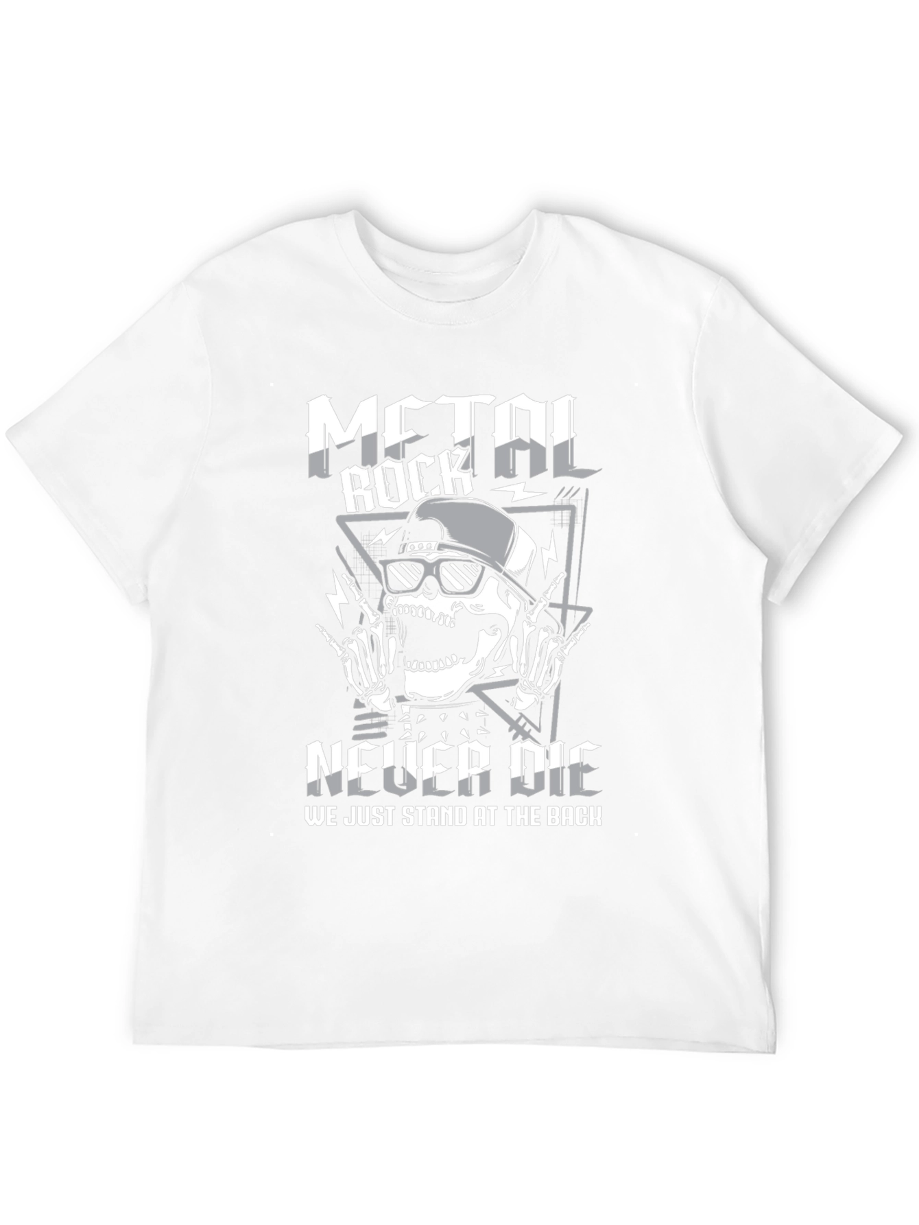 Metal Rock Never Die Graphic T-Shirt