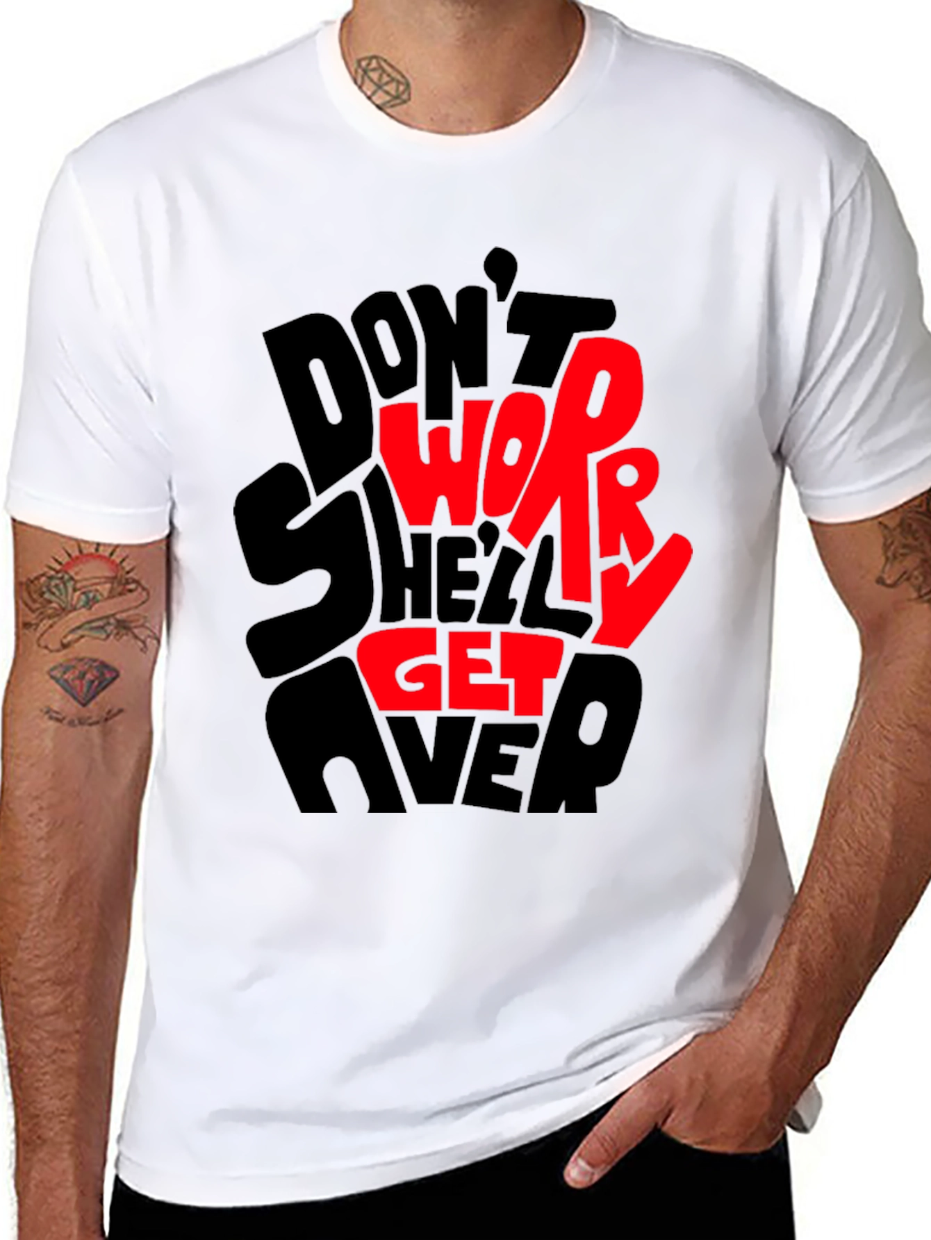 Dont Worry T-Shirt - Graphic Print Tee