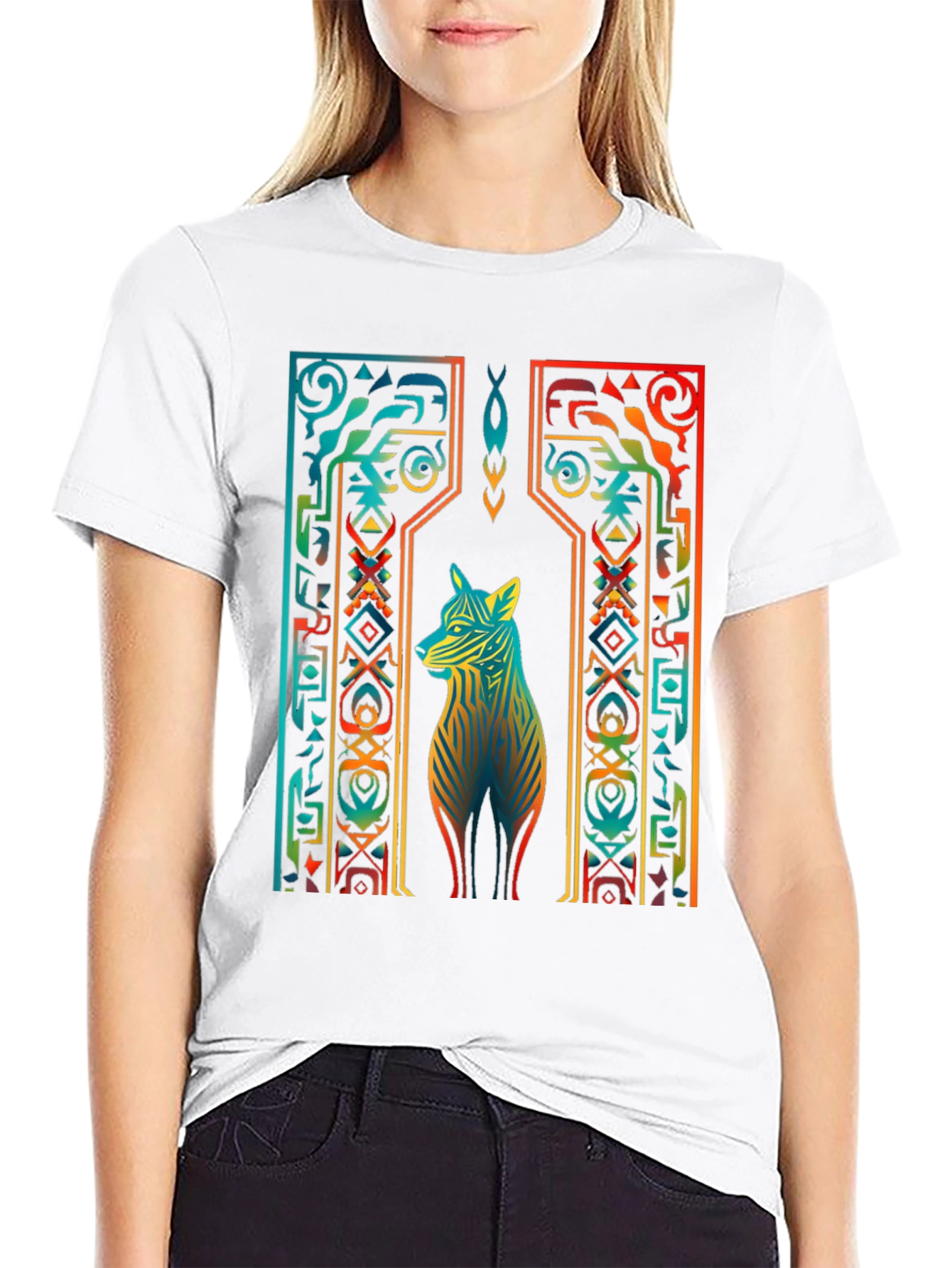 Tribal Wolf Graphic Tee