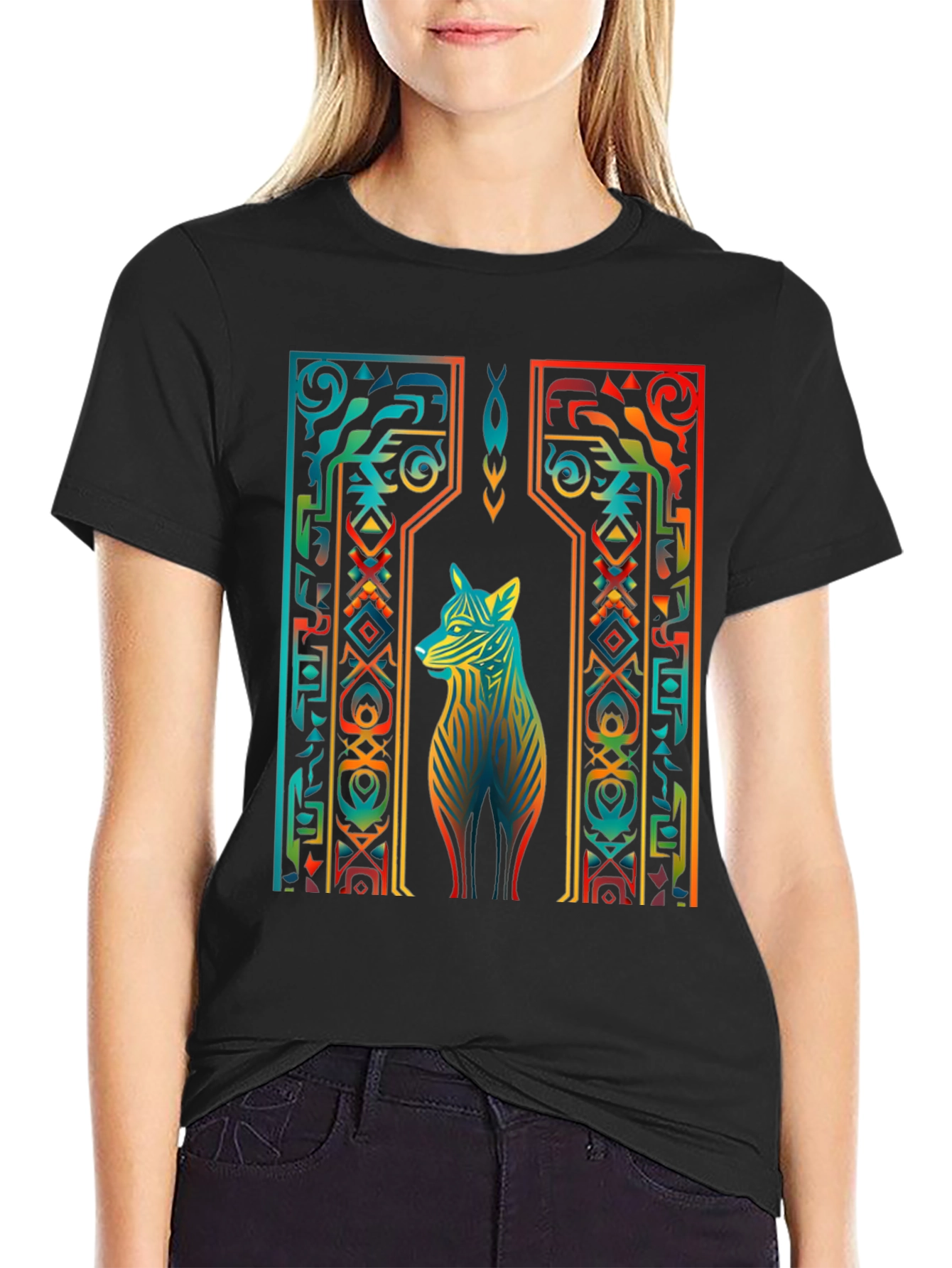 Tribal Wolf Graphic Tee