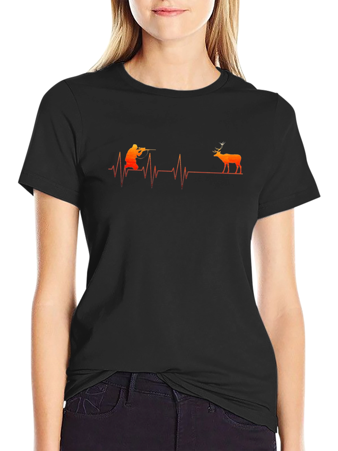 Hunter Heartbeat Graphic Tee - Black