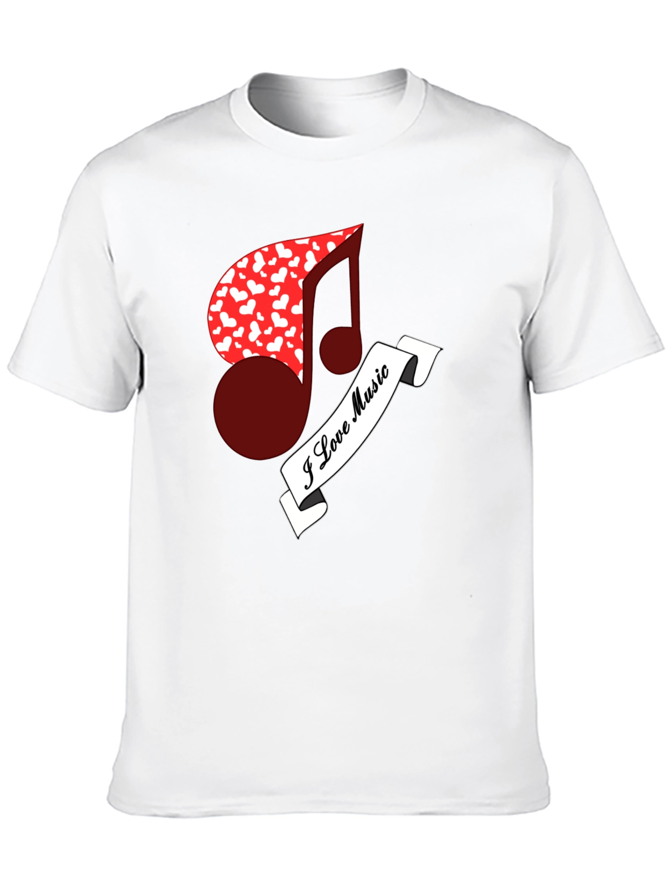 I Love Music Tee - Heart Note Graphic
