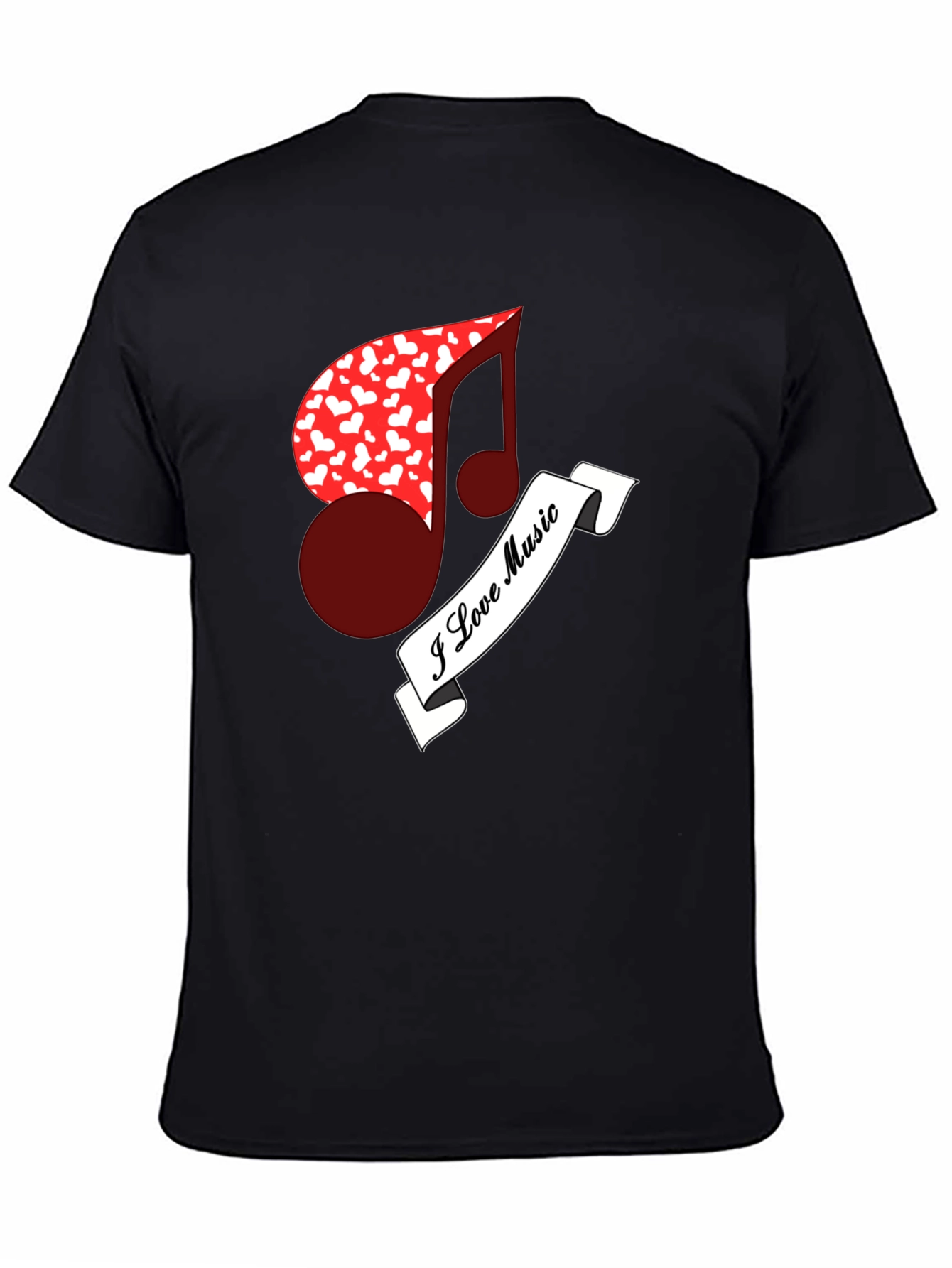 I Love Music Tee - Heart Note Graphic