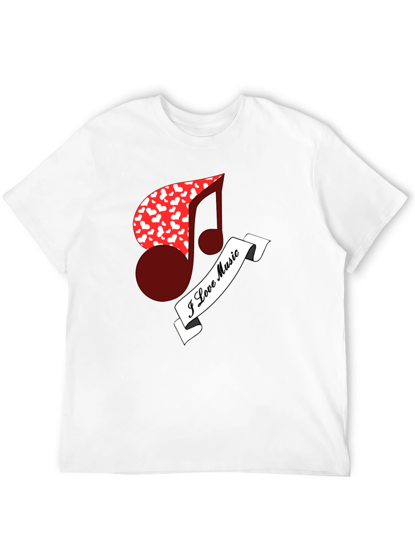 I Love Music Tee - Heart Note Graphic
