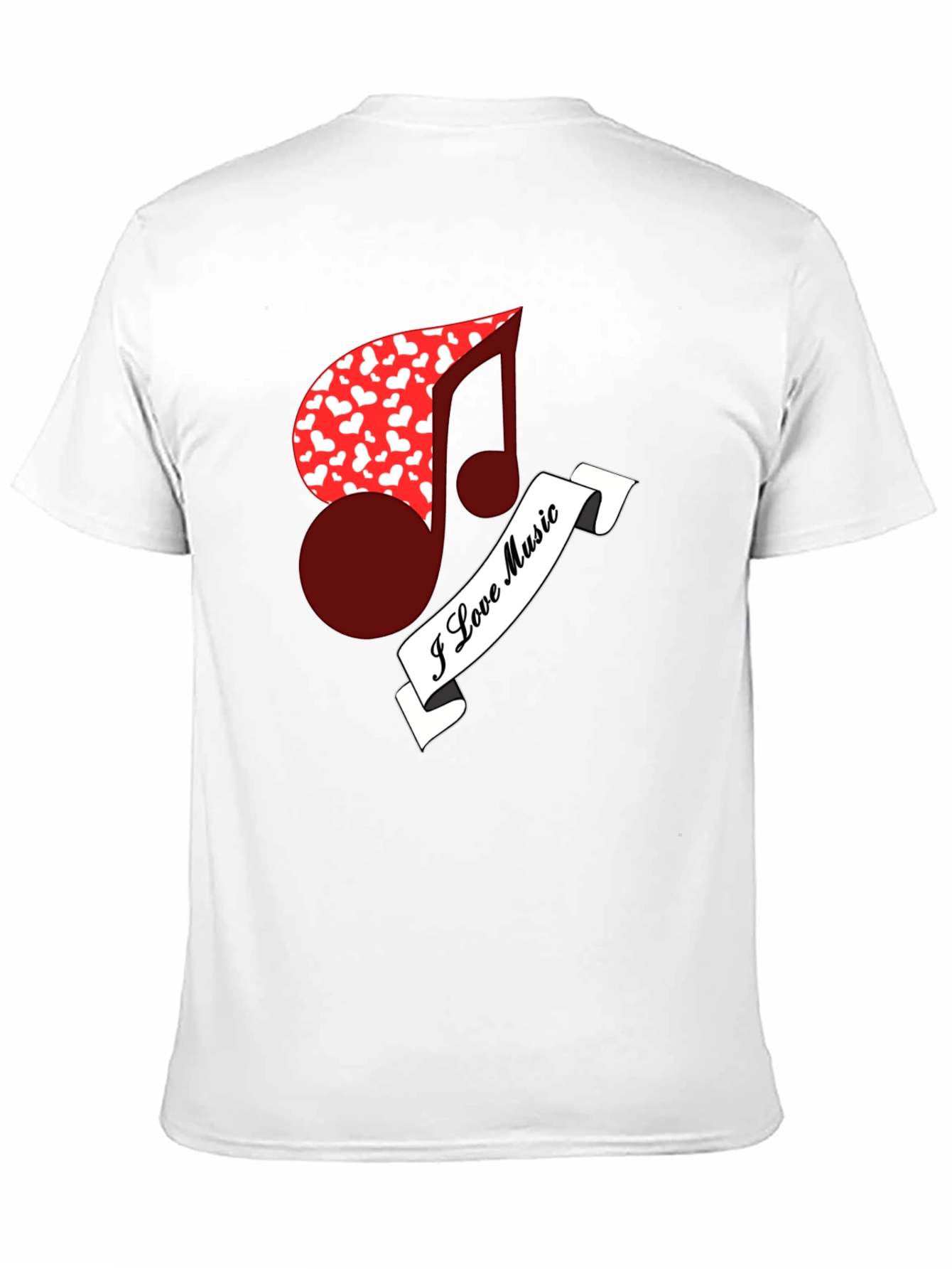 I Love Music Tee - Heart Note Graphic