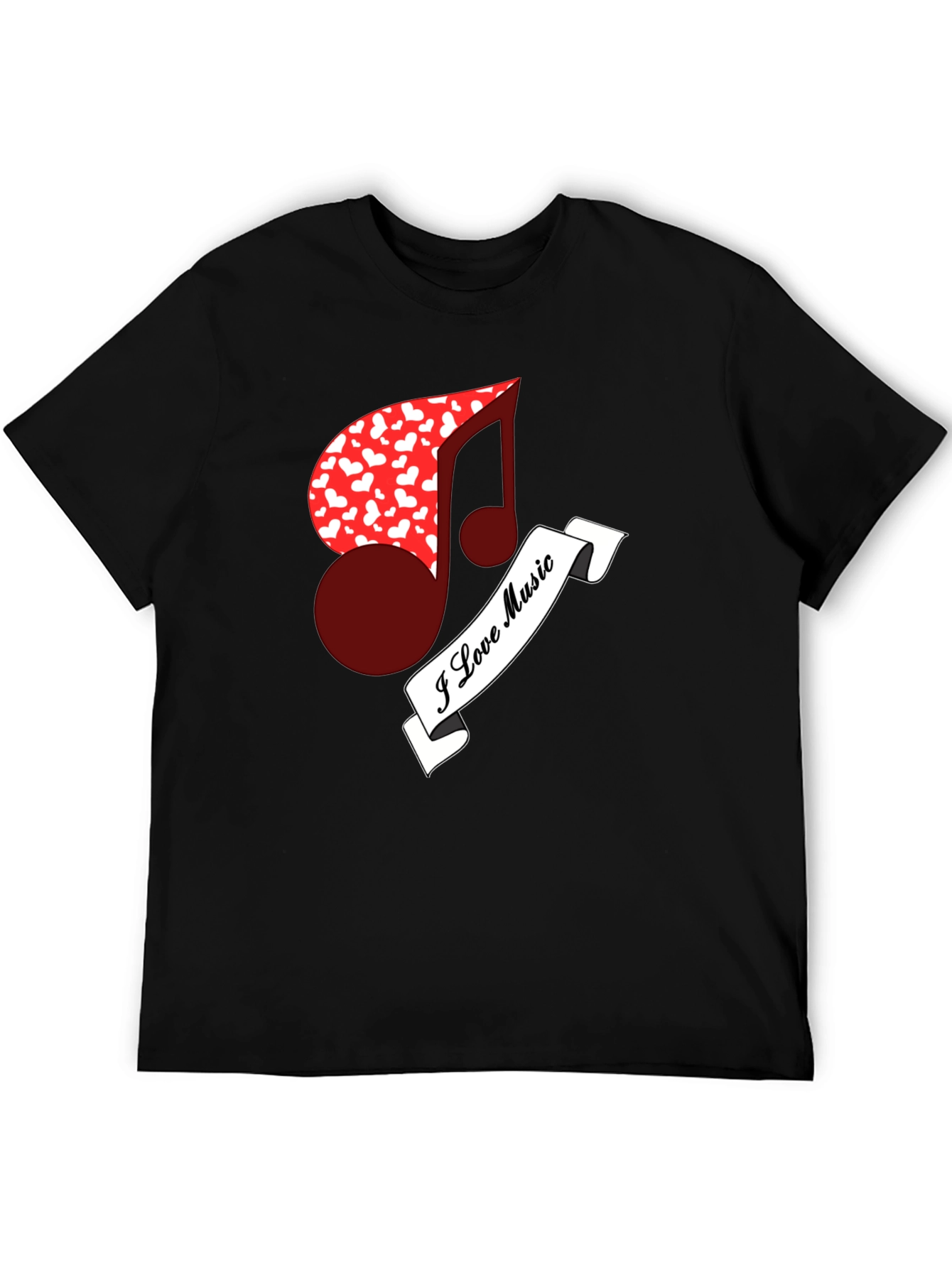 I Love Music Tee - Heart Note Graphic