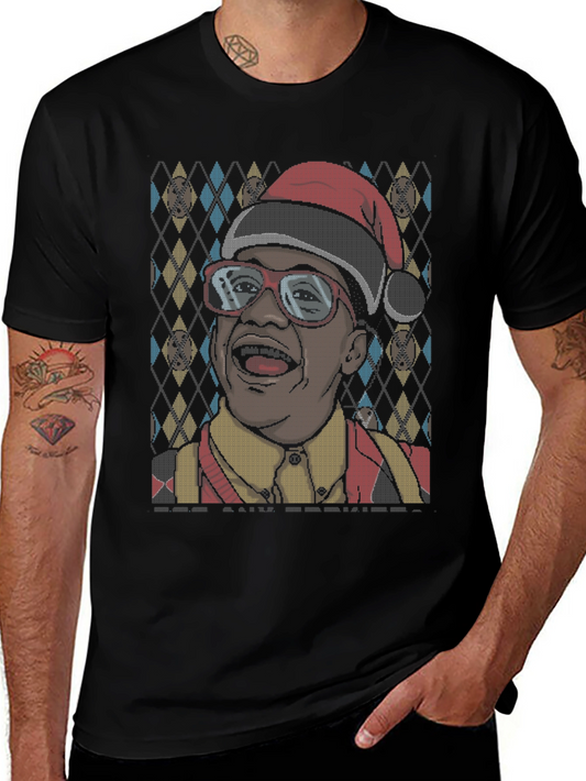 Funny Holiday T-Shirt with Santa Hat