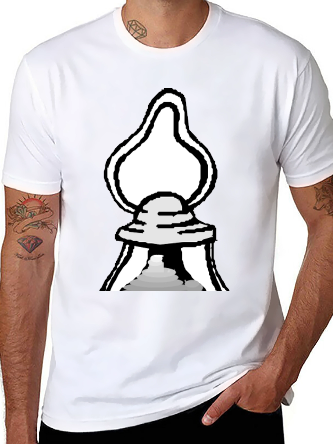 Black UFO Graphic Tee