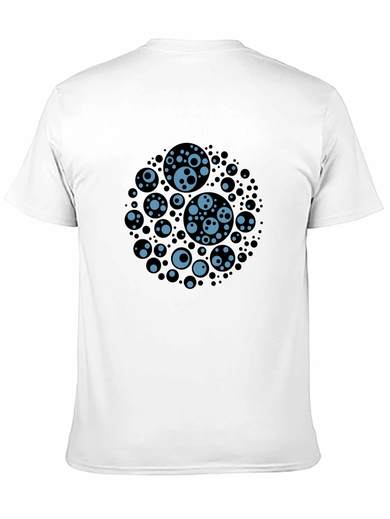 Abstract Circle Print Black T-Shirt