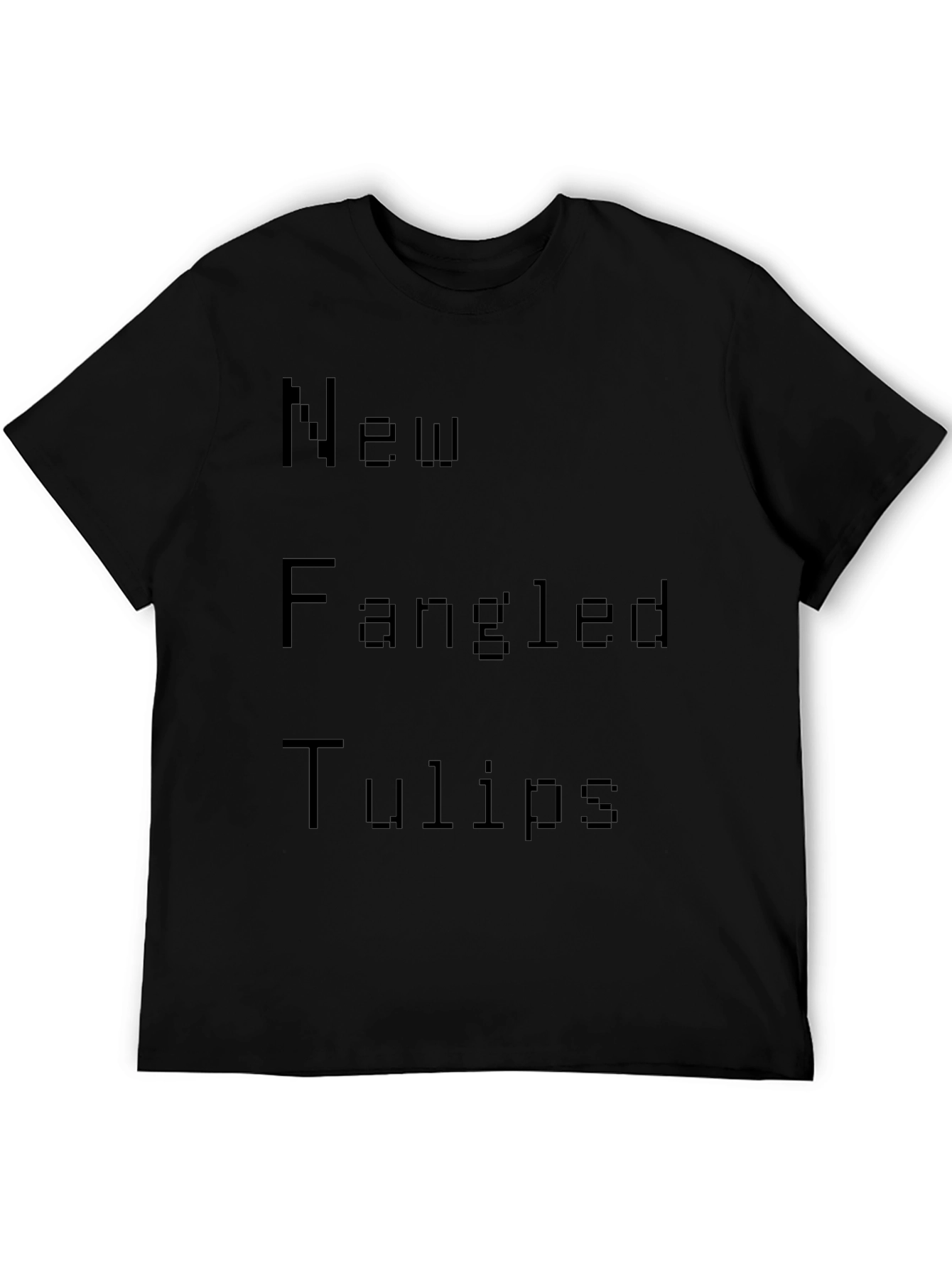 New Fangled Tulips Black Graphic Tee