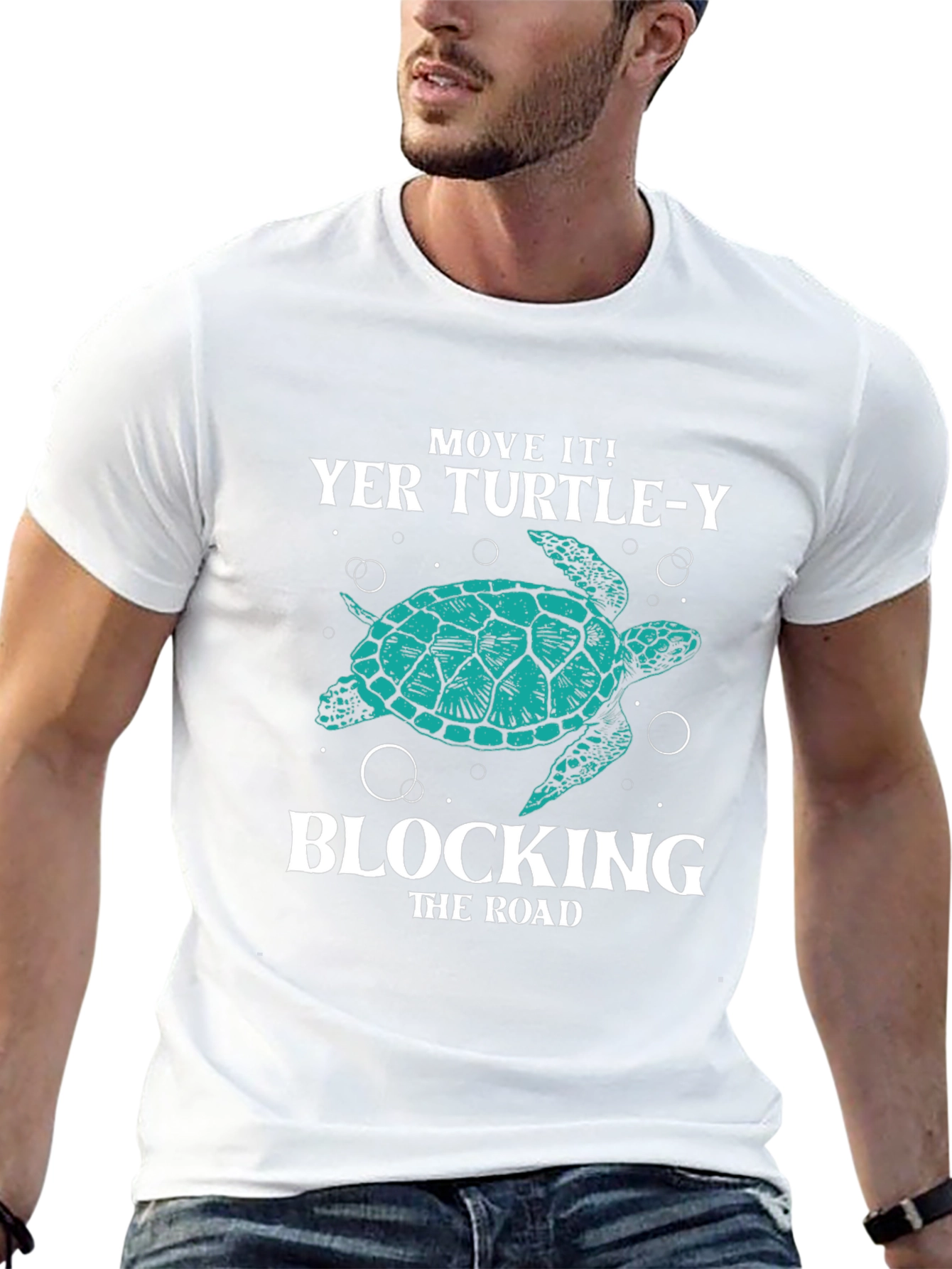 Move It! Turtle-Y Blocking the Road Graphic T-Shirt