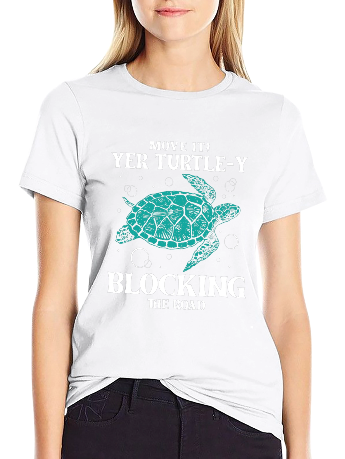 Move It! Turtle-Y Blocking the Road Graphic T-Shirt