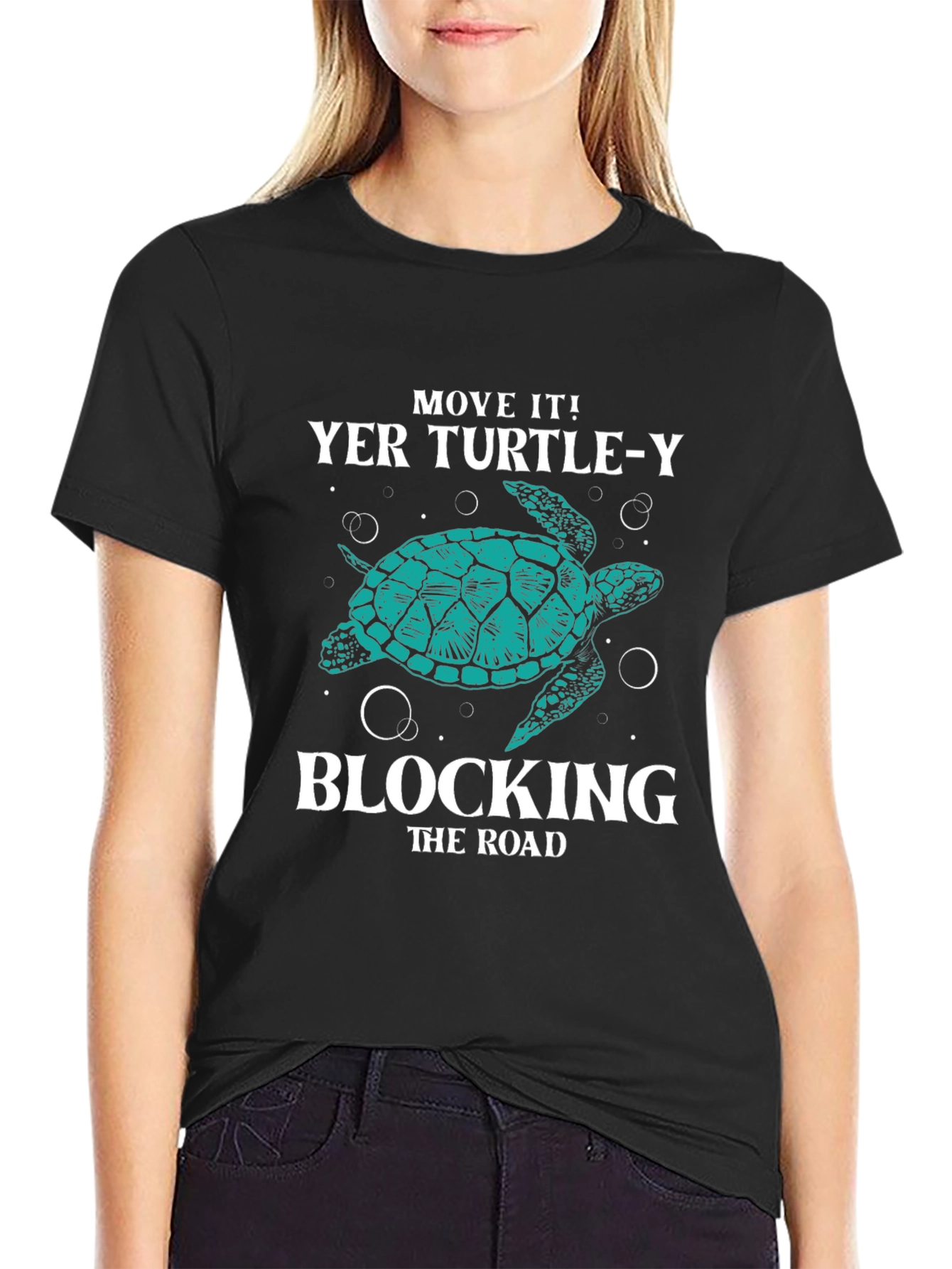 Move It! Turtle-Y Blocking the Road Graphic T-Shirt