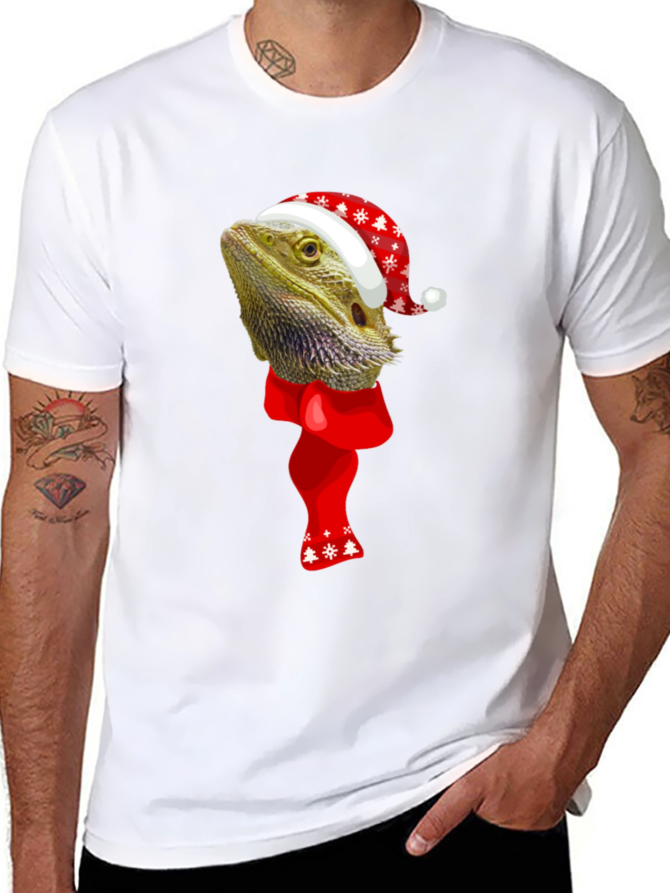 Festive Bearded Dragon Christmas T-Shirt