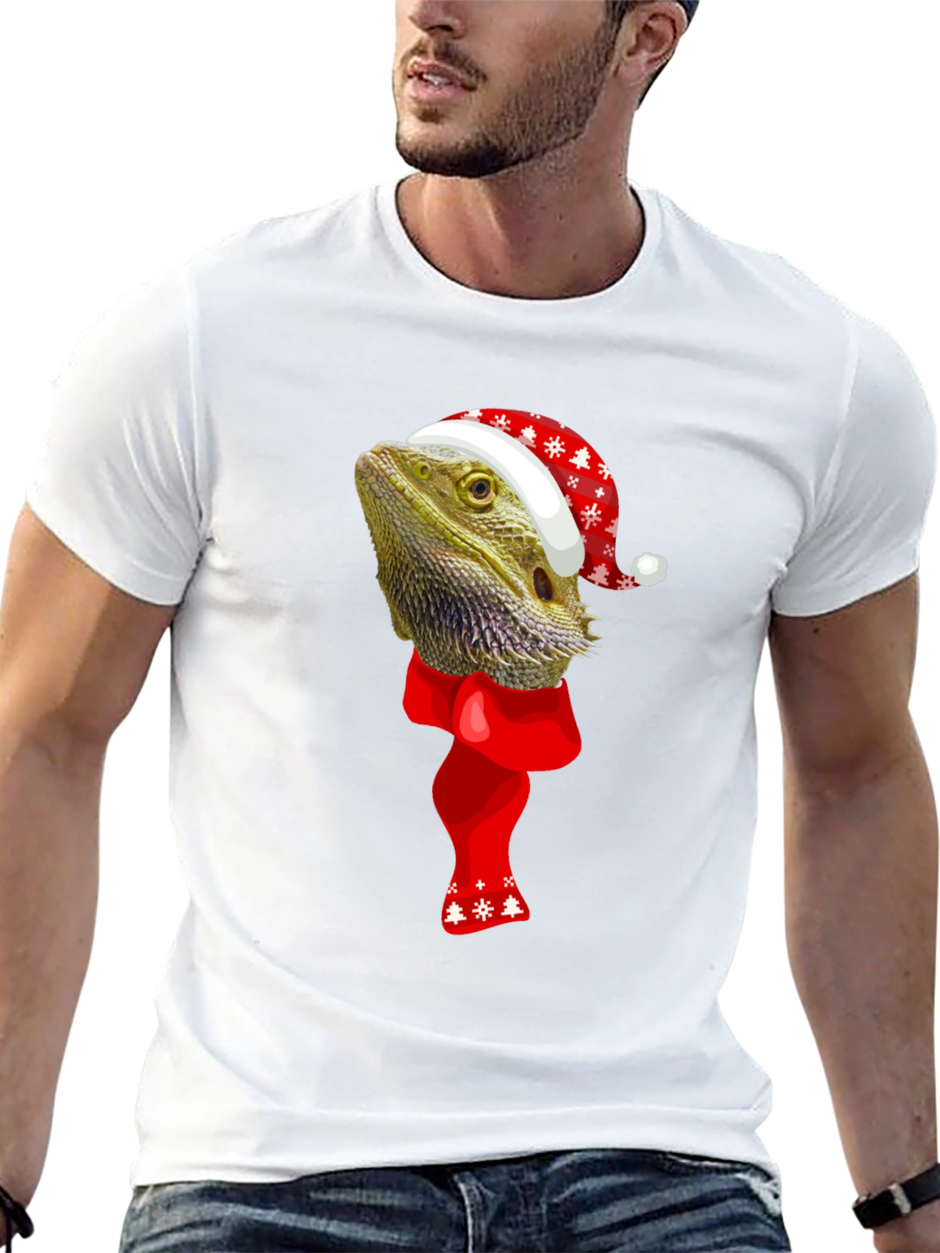 Festive Bearded Dragon Christmas T-Shirt