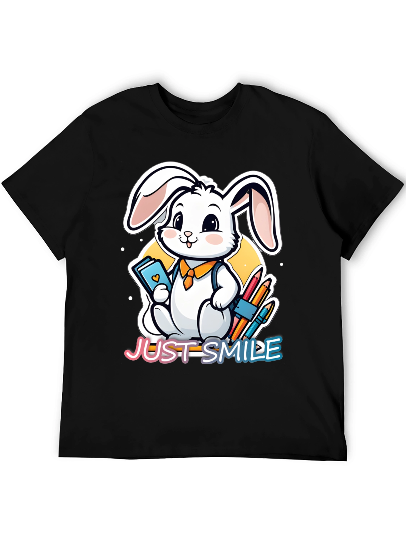 Cute Rabbit Just Smile Graphic T-Shirt