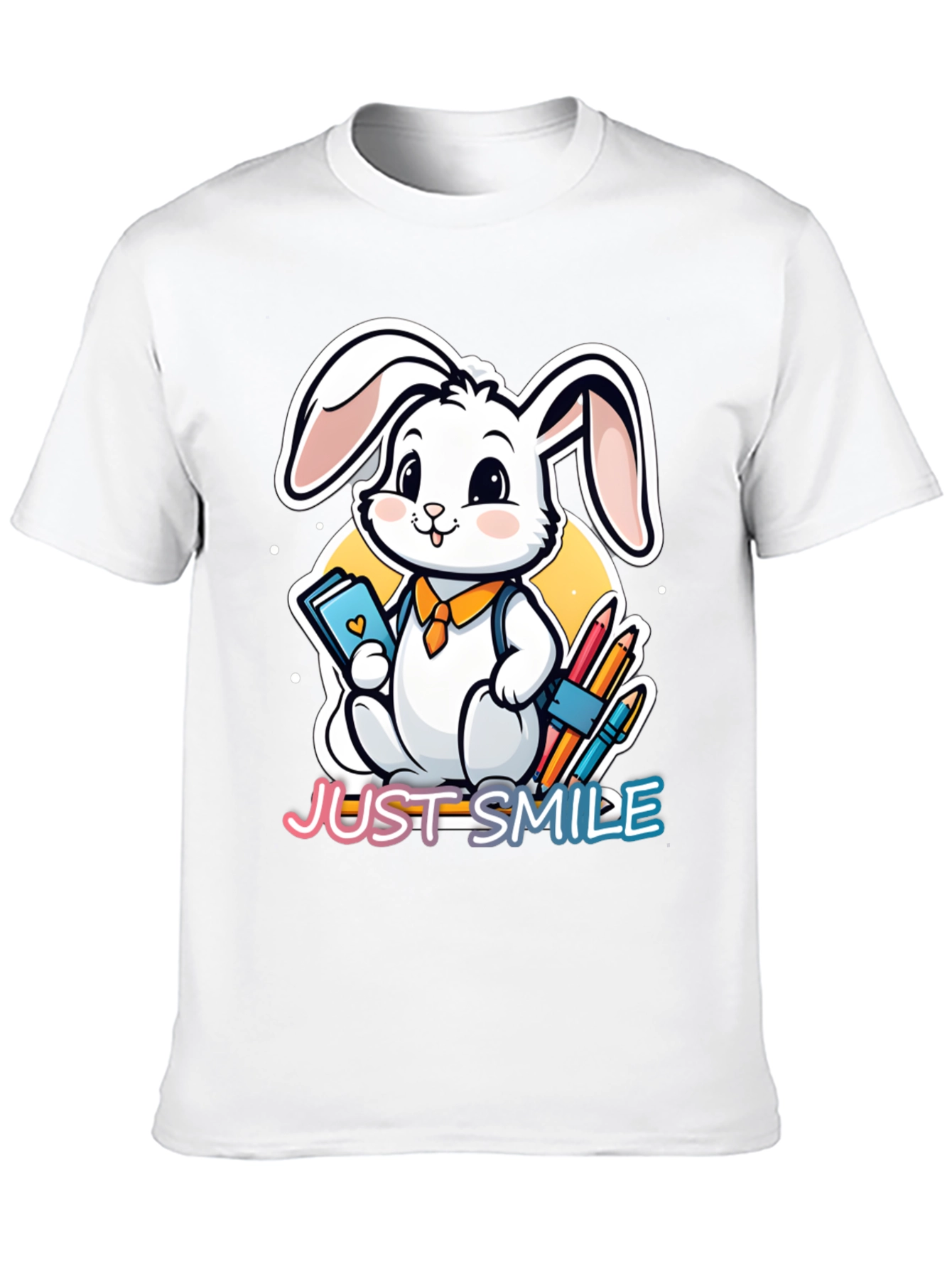 Cute Rabbit Just Smile Graphic T-Shirt
